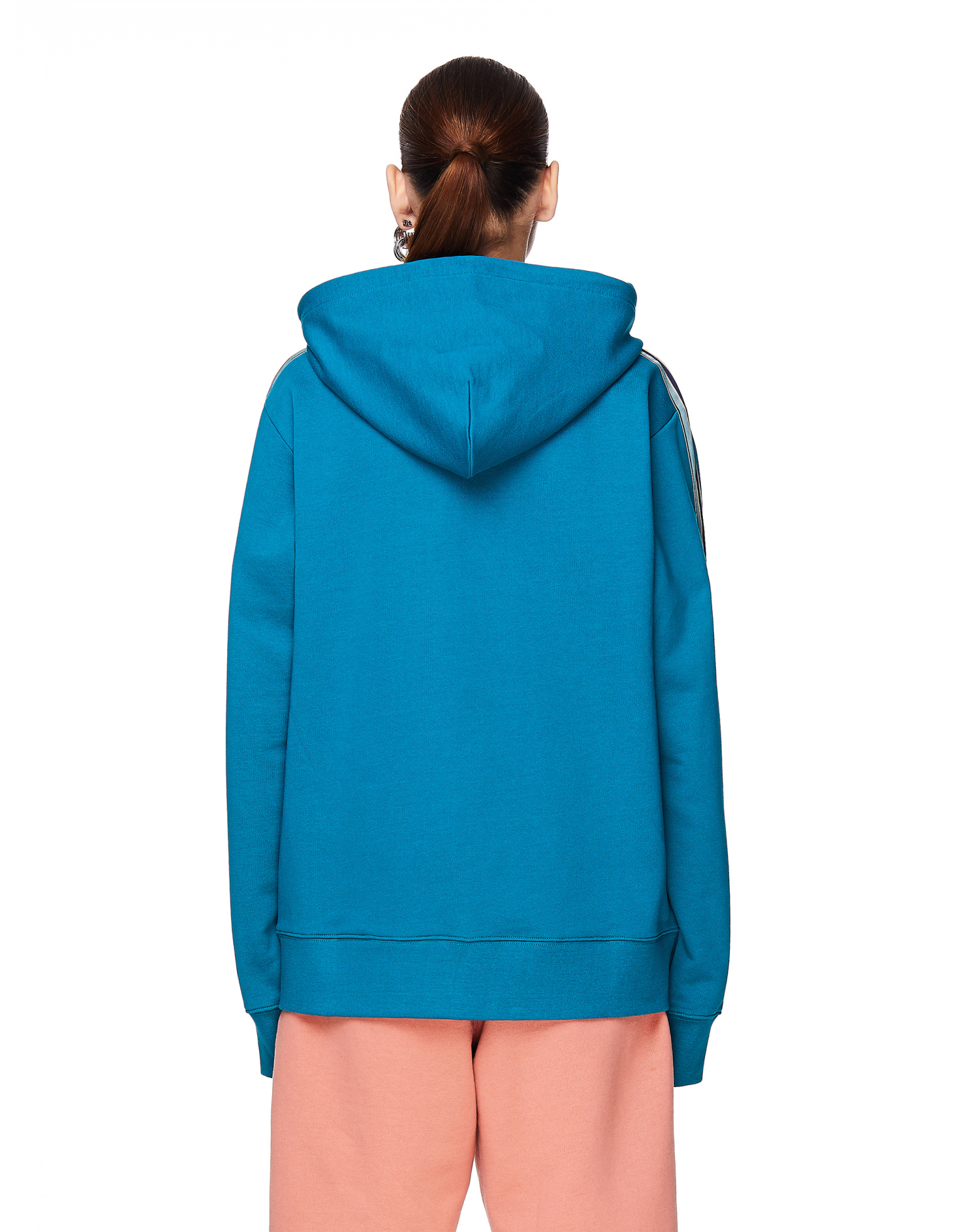 Pigalle Green Cotton Zip-Up Hoodie