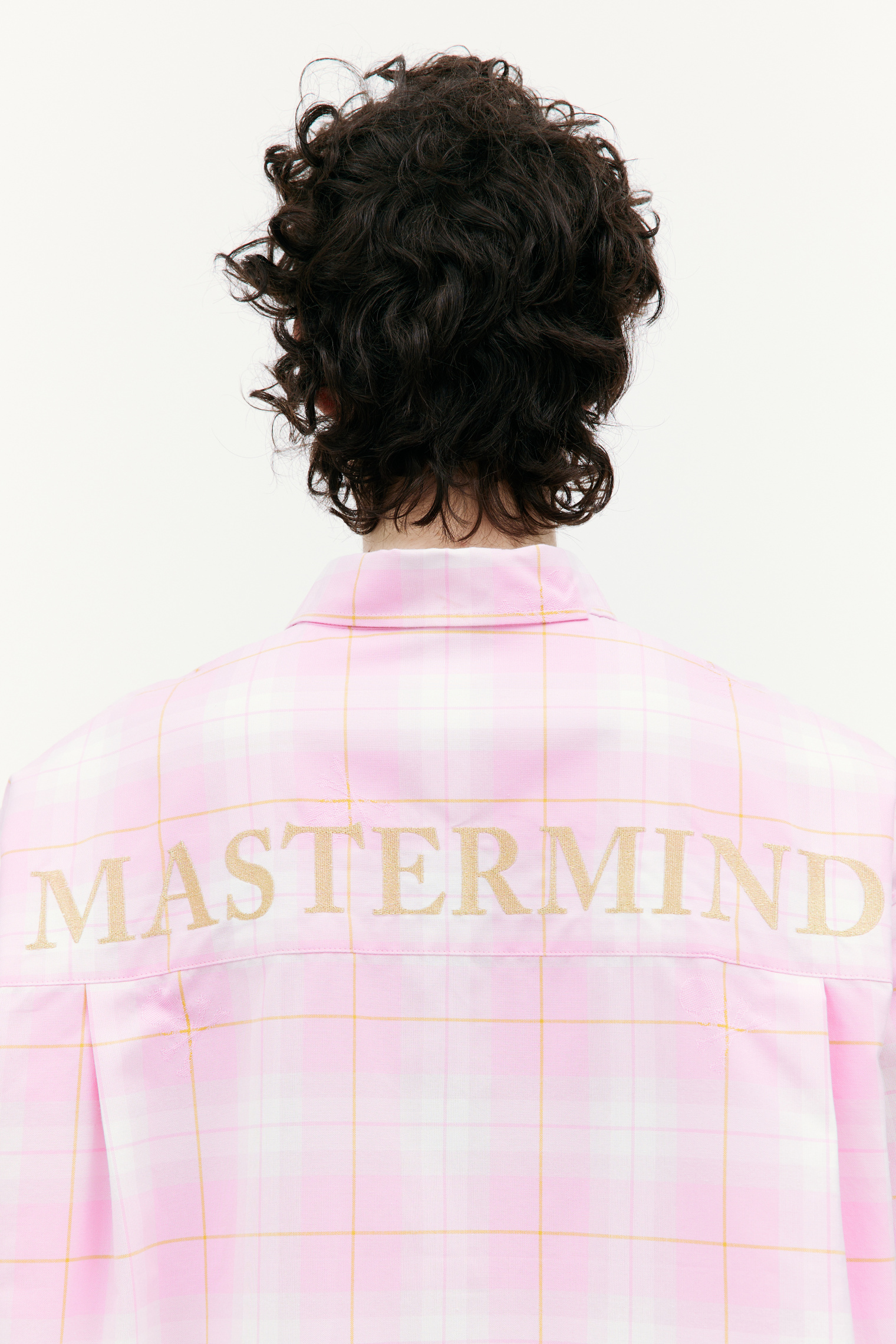 Mastermind WORLD Embroidered plaid shirt