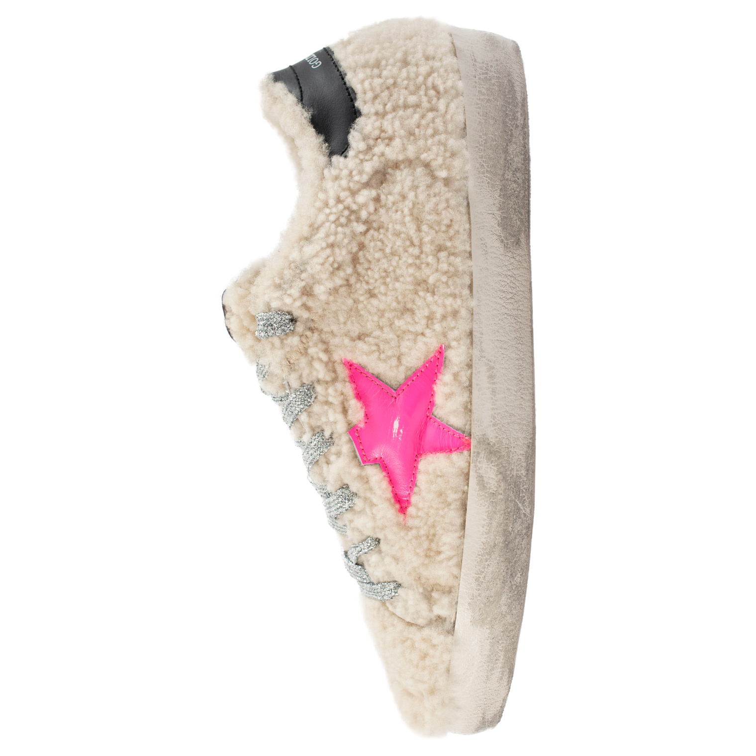 Golden Goose Бежевые кеды Superstar из натуральной овчины