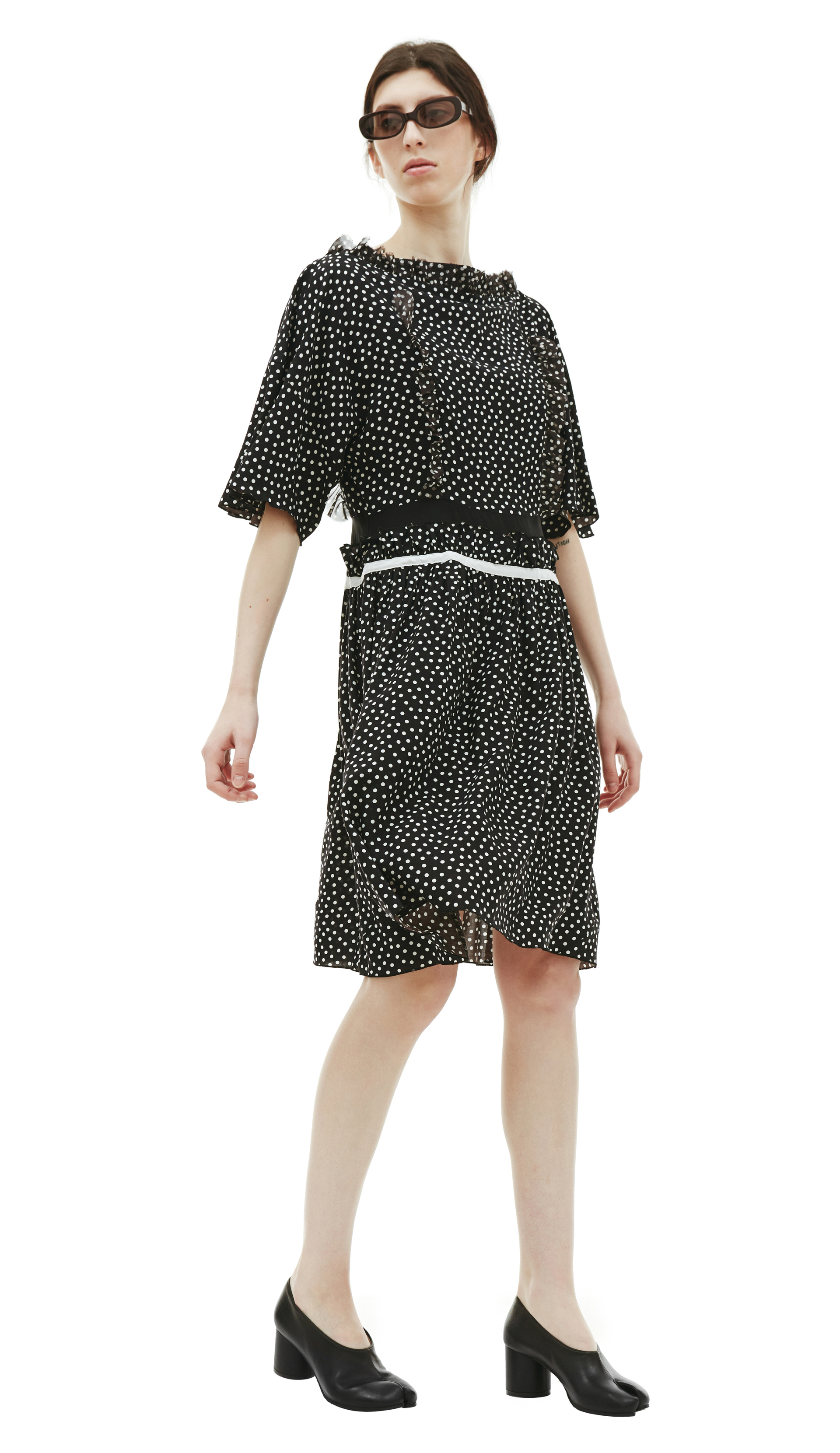 Undercover Polka Dot Dress with Ruffles