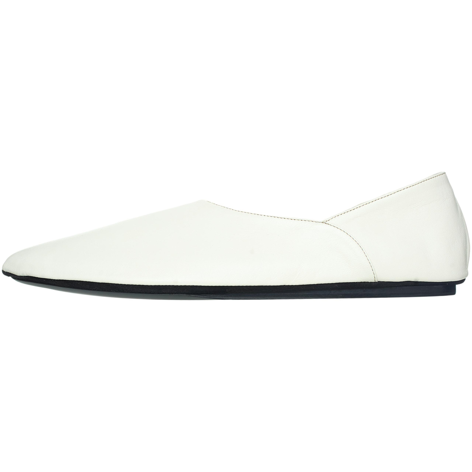 Jil Sander White leather slippers