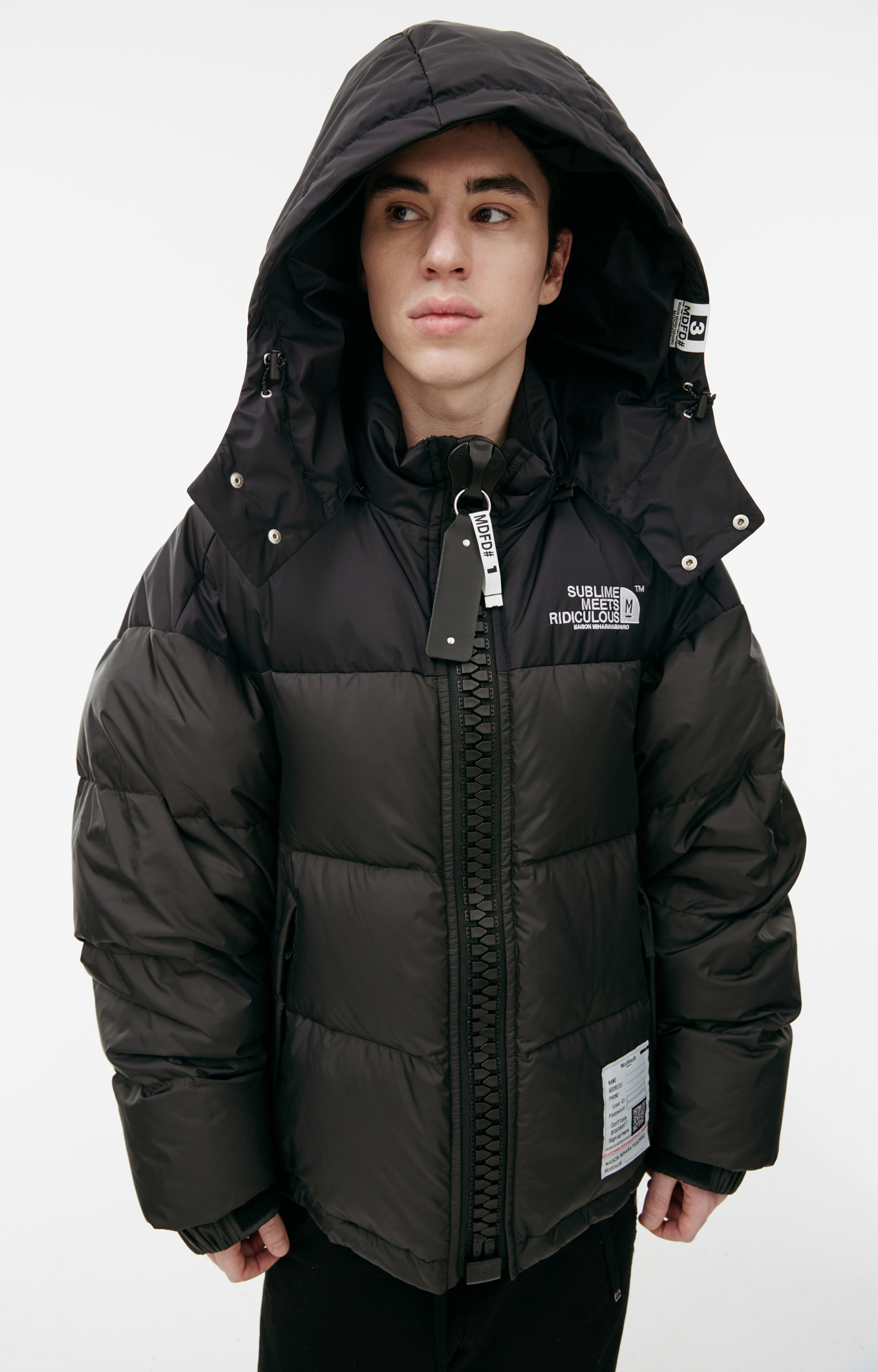 Maison Mihara Yasuhiro Down jacket with logo