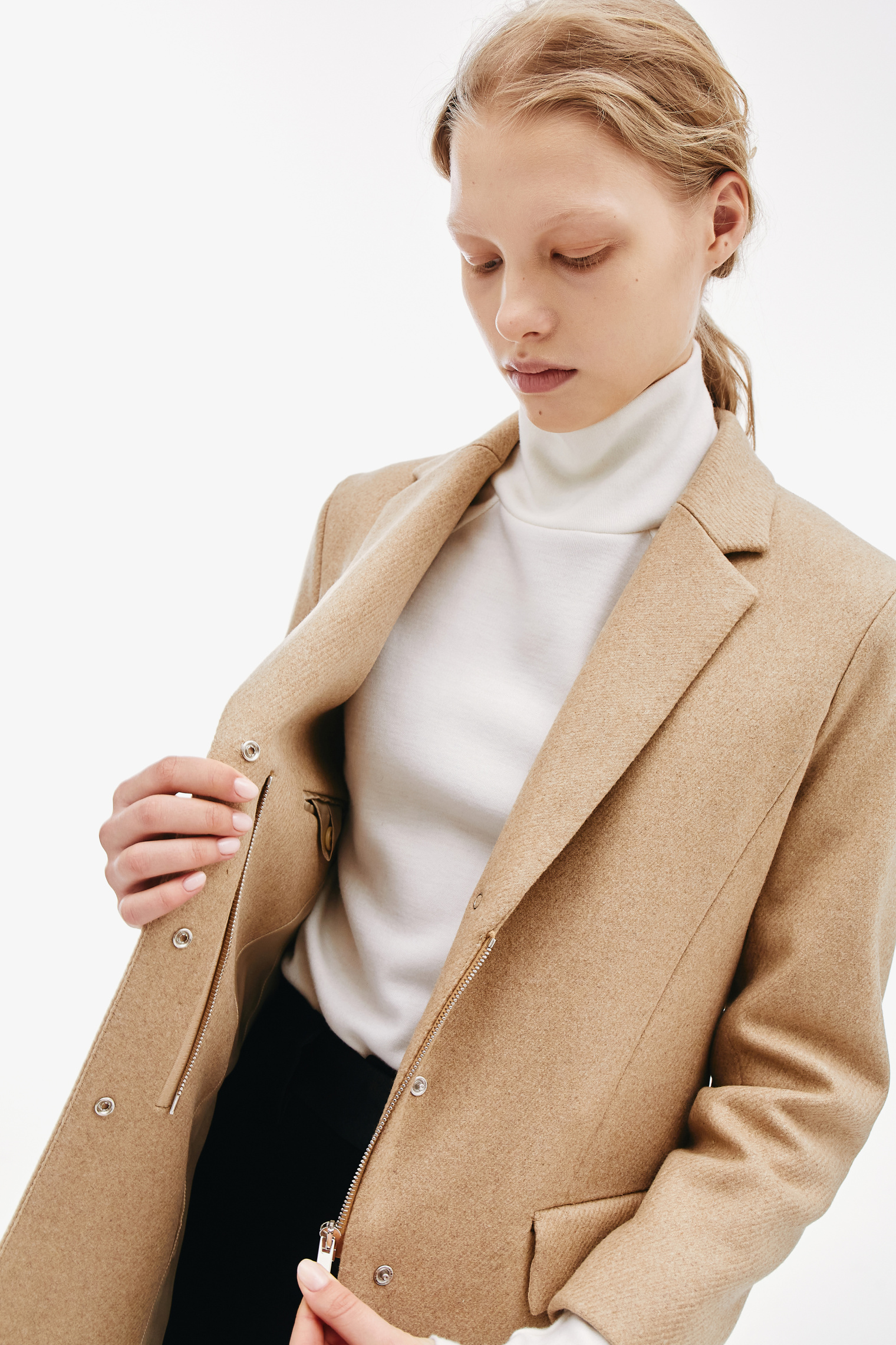 The Row Beige Wool Coat