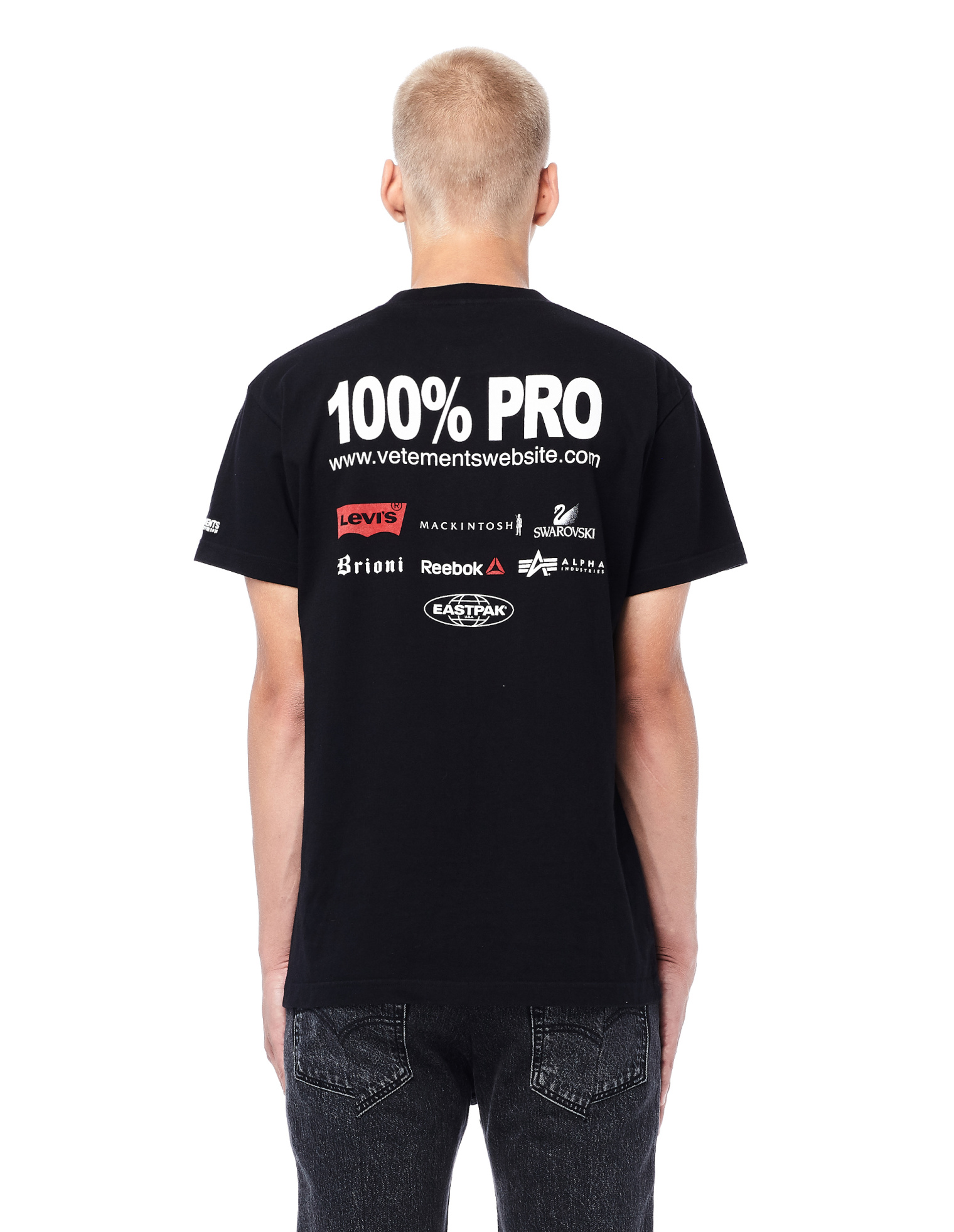 VETEMENTS Black 100% Pro Tee