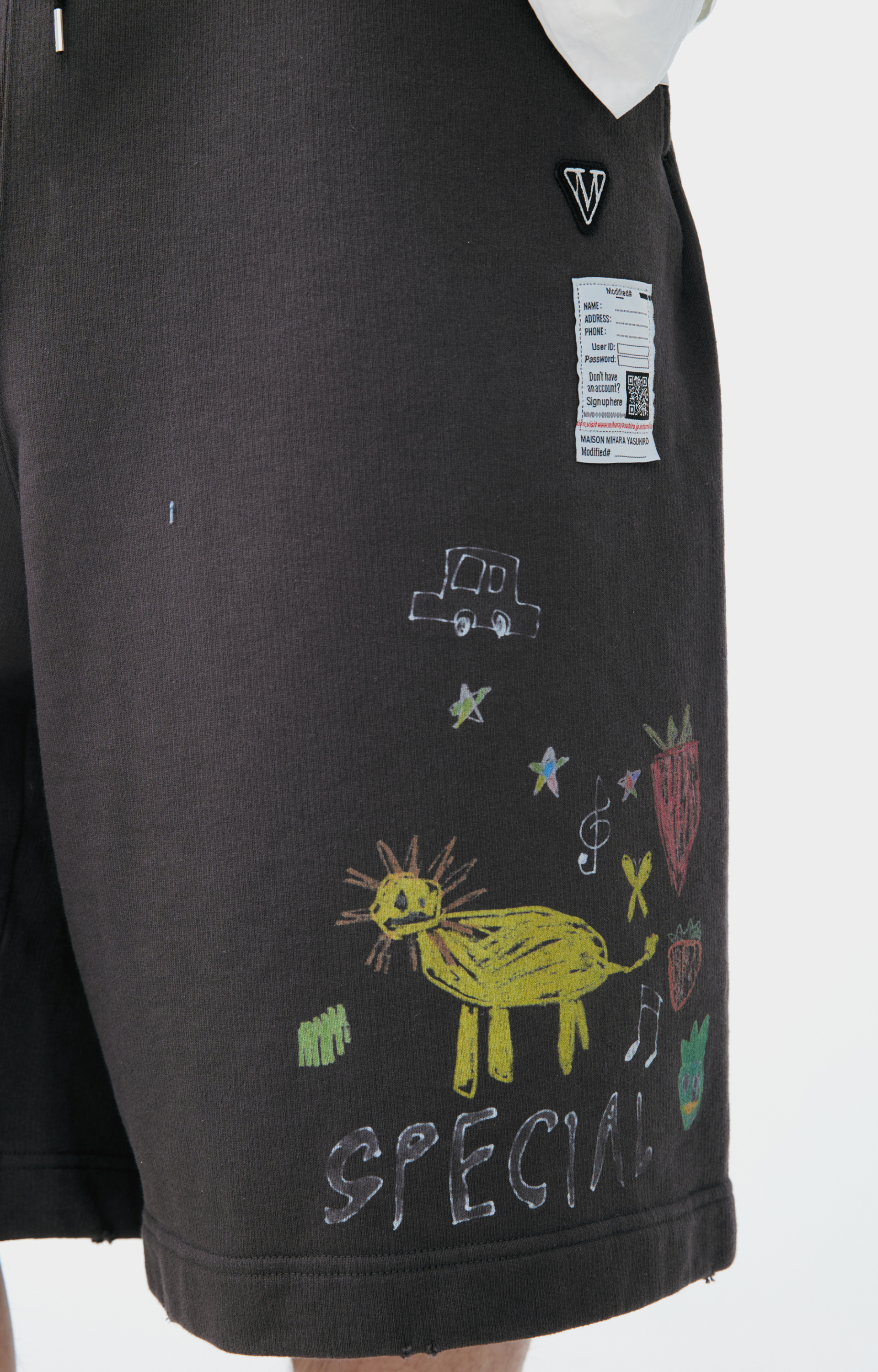 Maison Mihara Yasuhiro Printed cotton shorts