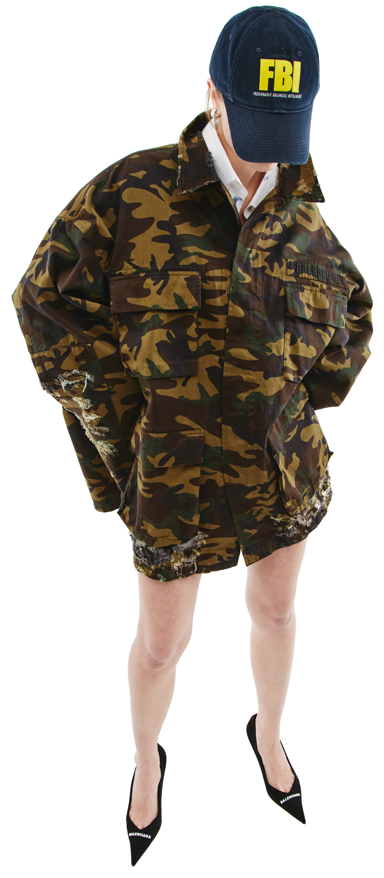Balenciaga Camouflage Print Army Jacket
