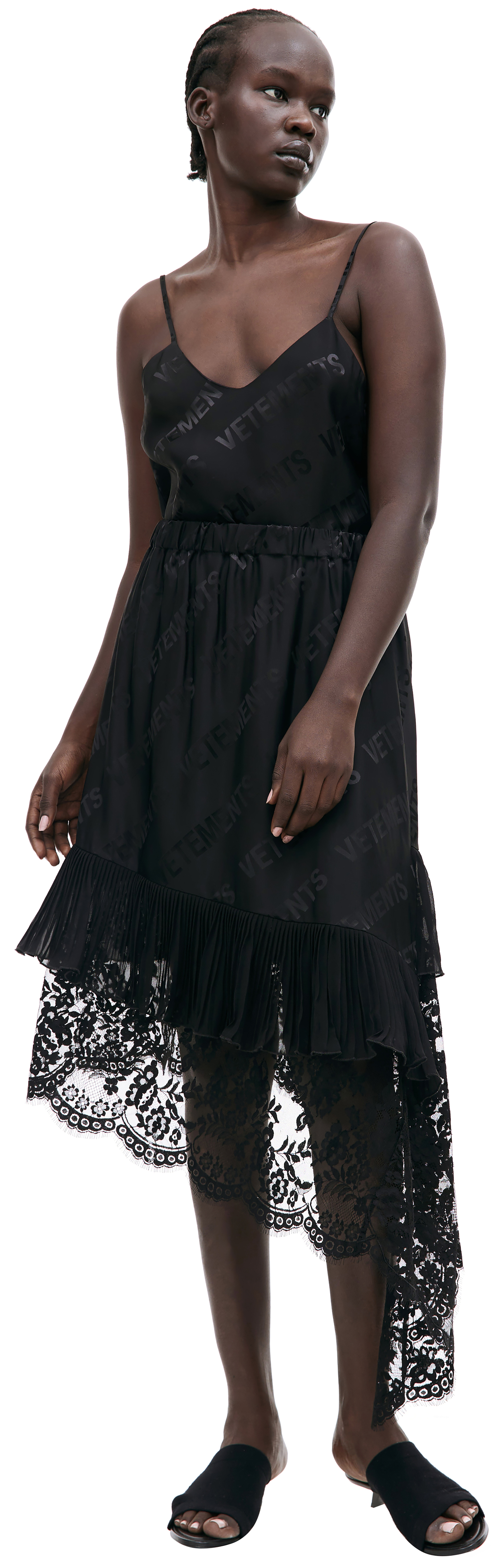 VETEMENTS Black asymmetrical skirt