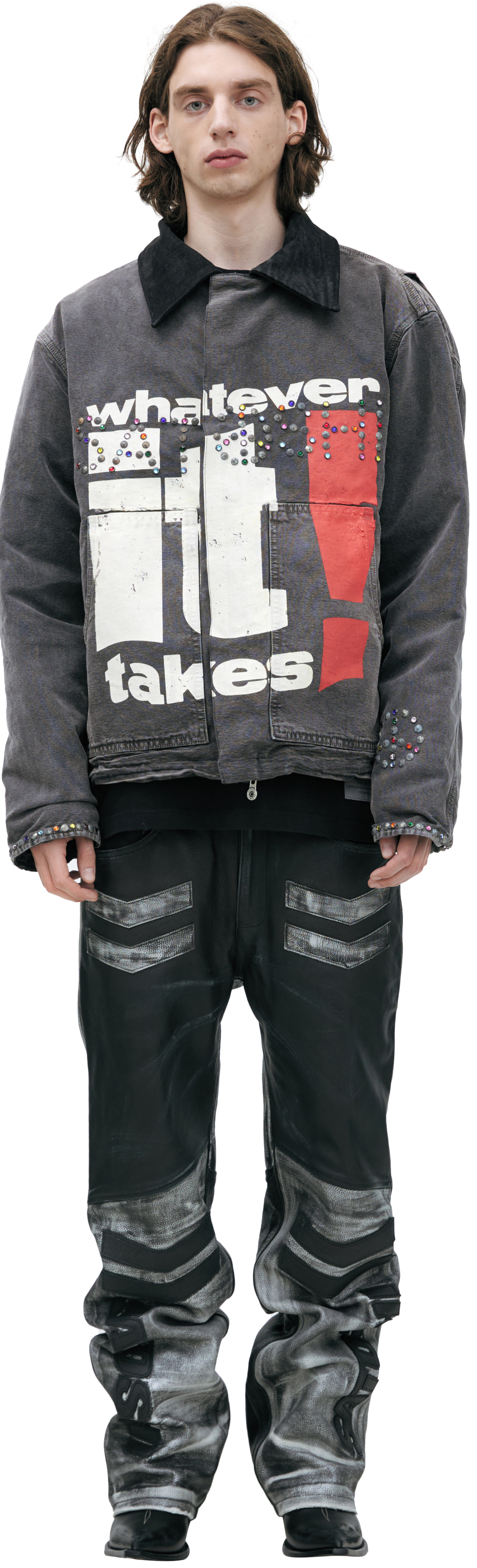 Buy Satoshi Nakamoto men grey whatever it takes jacket for $2,700
