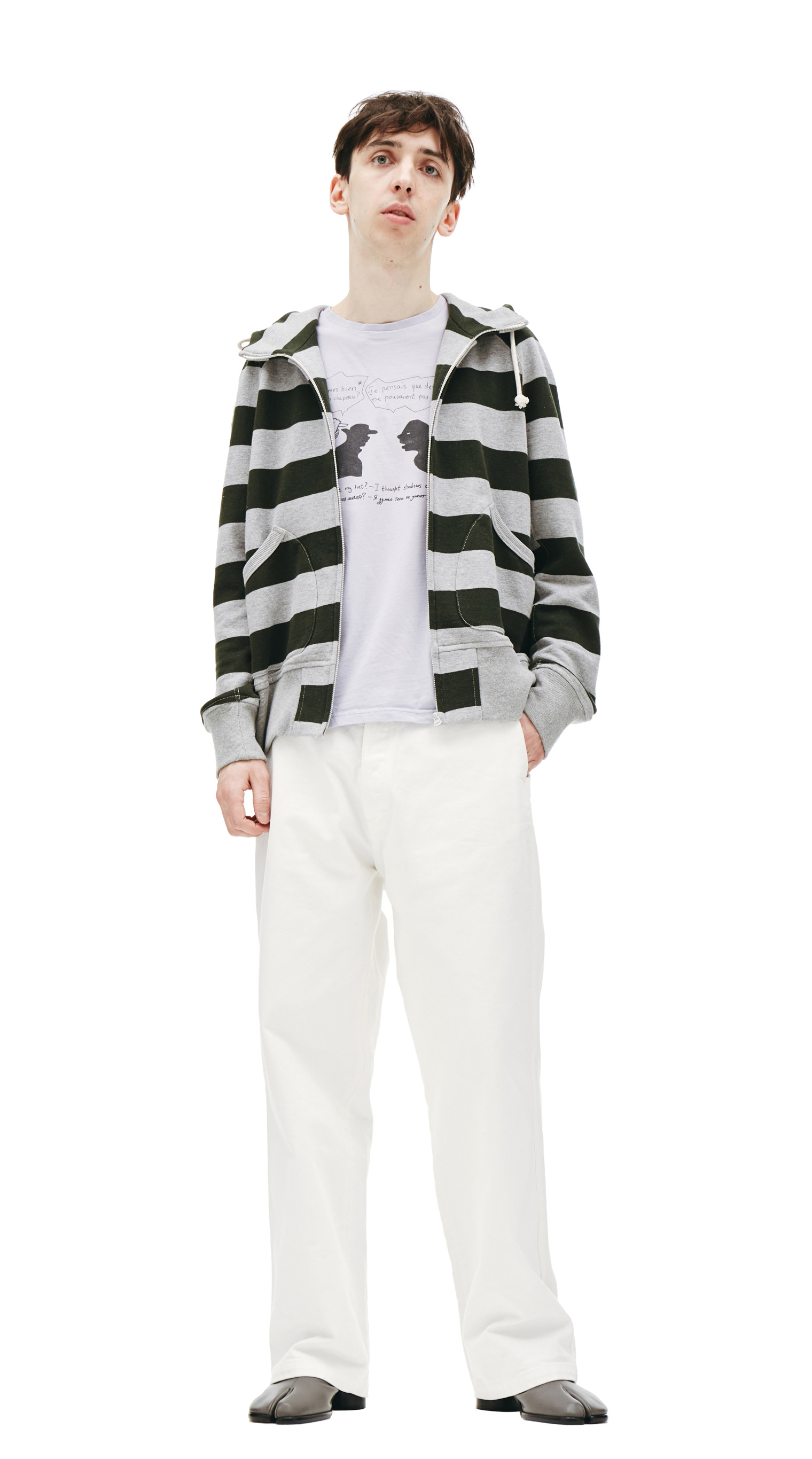 Junya Watanabe Striped & Camo Hoodie