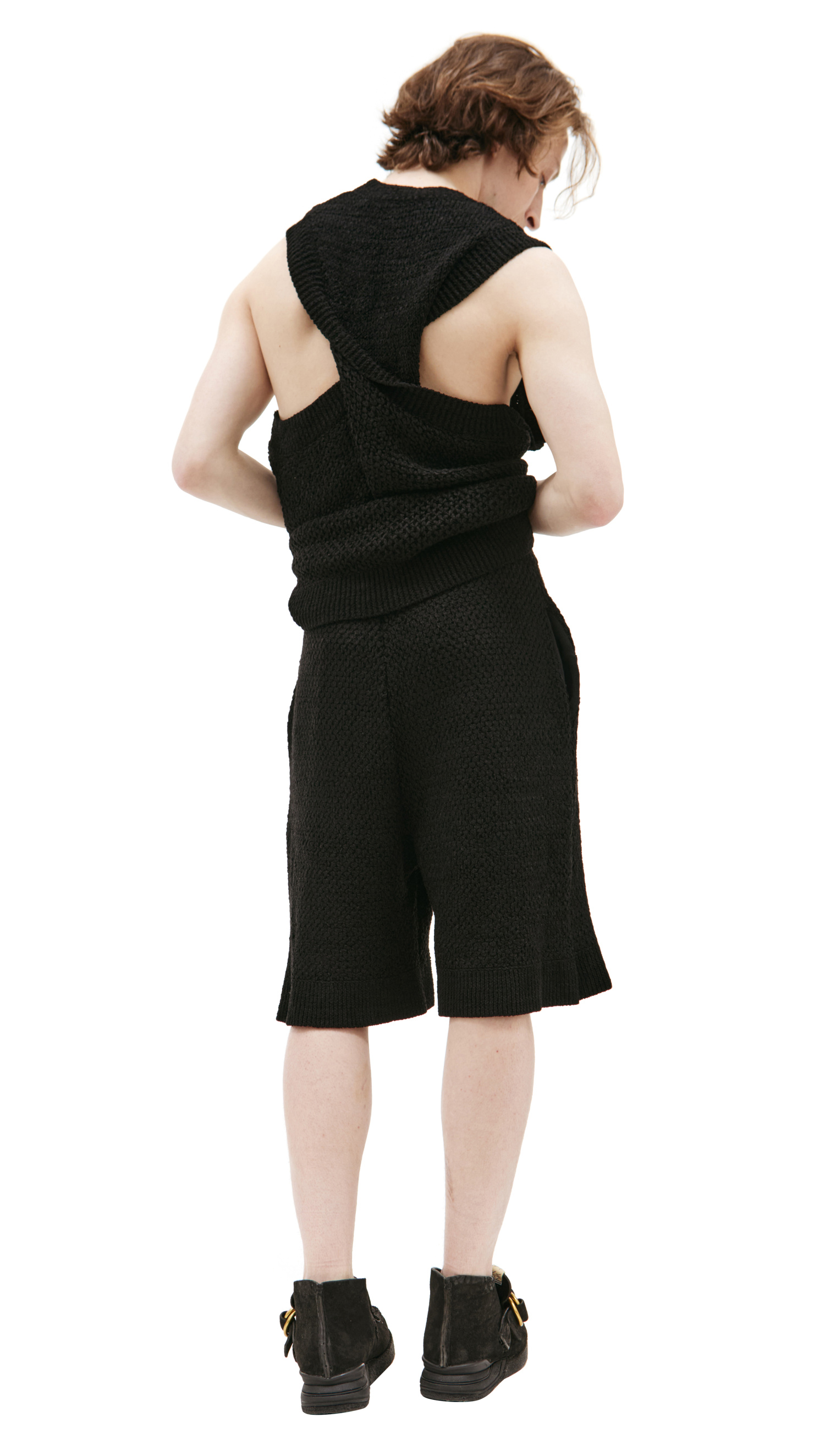 LOUIS GABRIEL NOUCHI Black knitted shorts