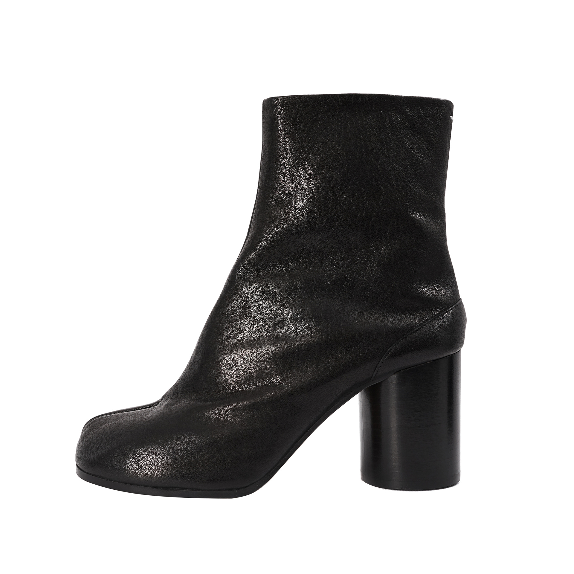 Maison Margiela Black Leather Tabi Ankle Boots