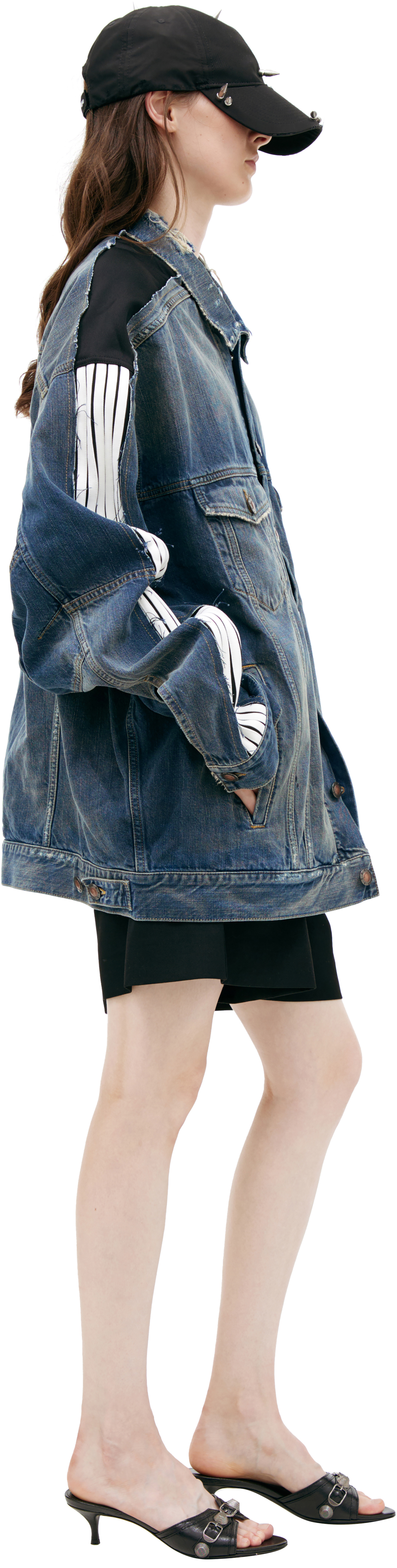 Balenciaga Denim jacket with stripes
