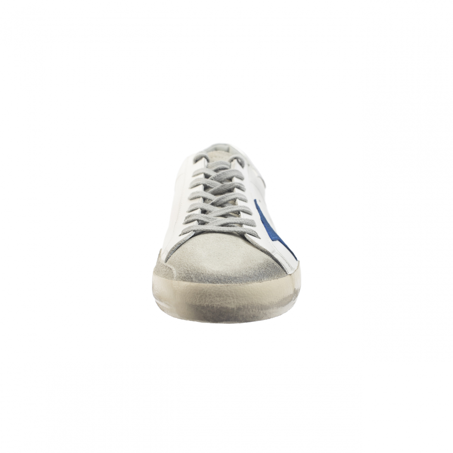 Golden Goose Superstar white sneakers with Blue Star