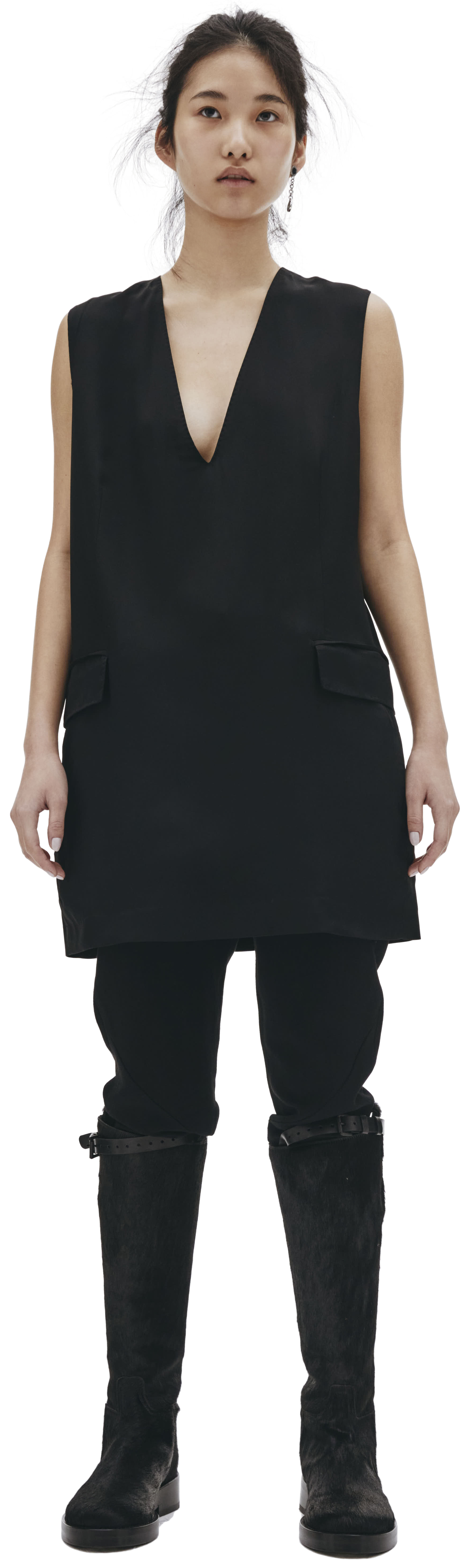 Ann Demeulemeester Black Viscose Top