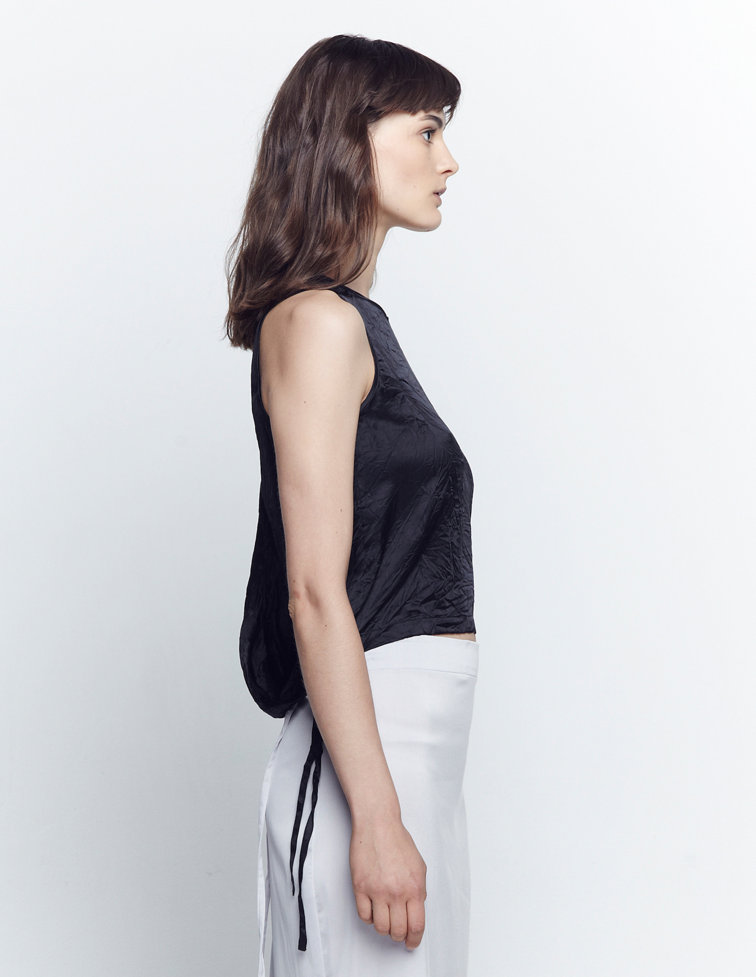 Ann Demeulemeester Short drawstring tank top