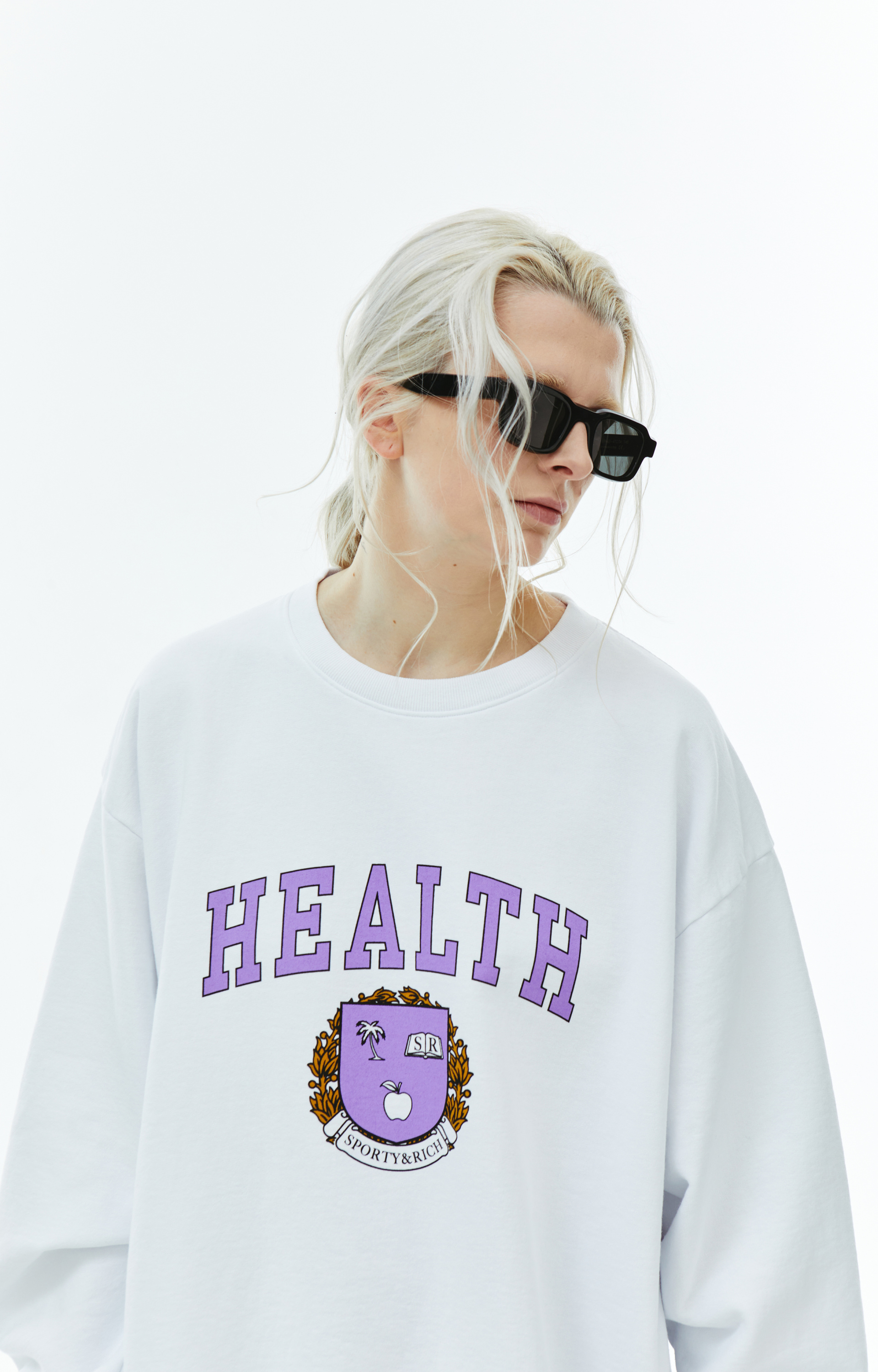 SPORTY & RICH White Diana Sweatshirt