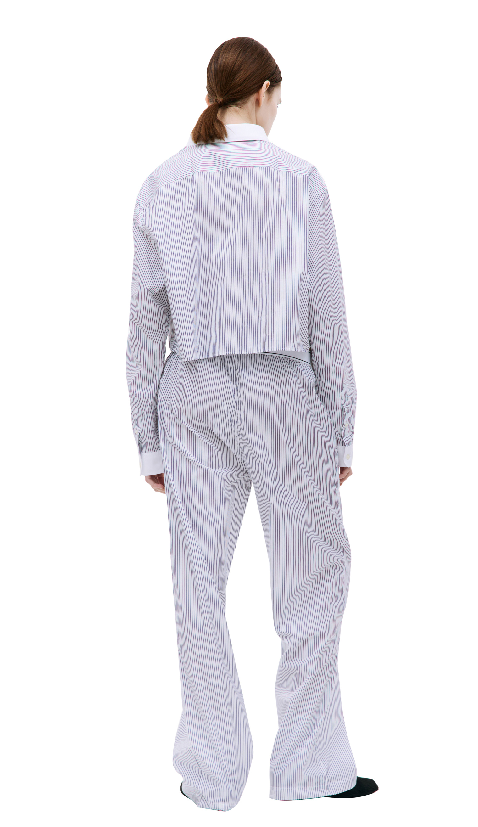 SPORTY & RICH Cotton striped trousers