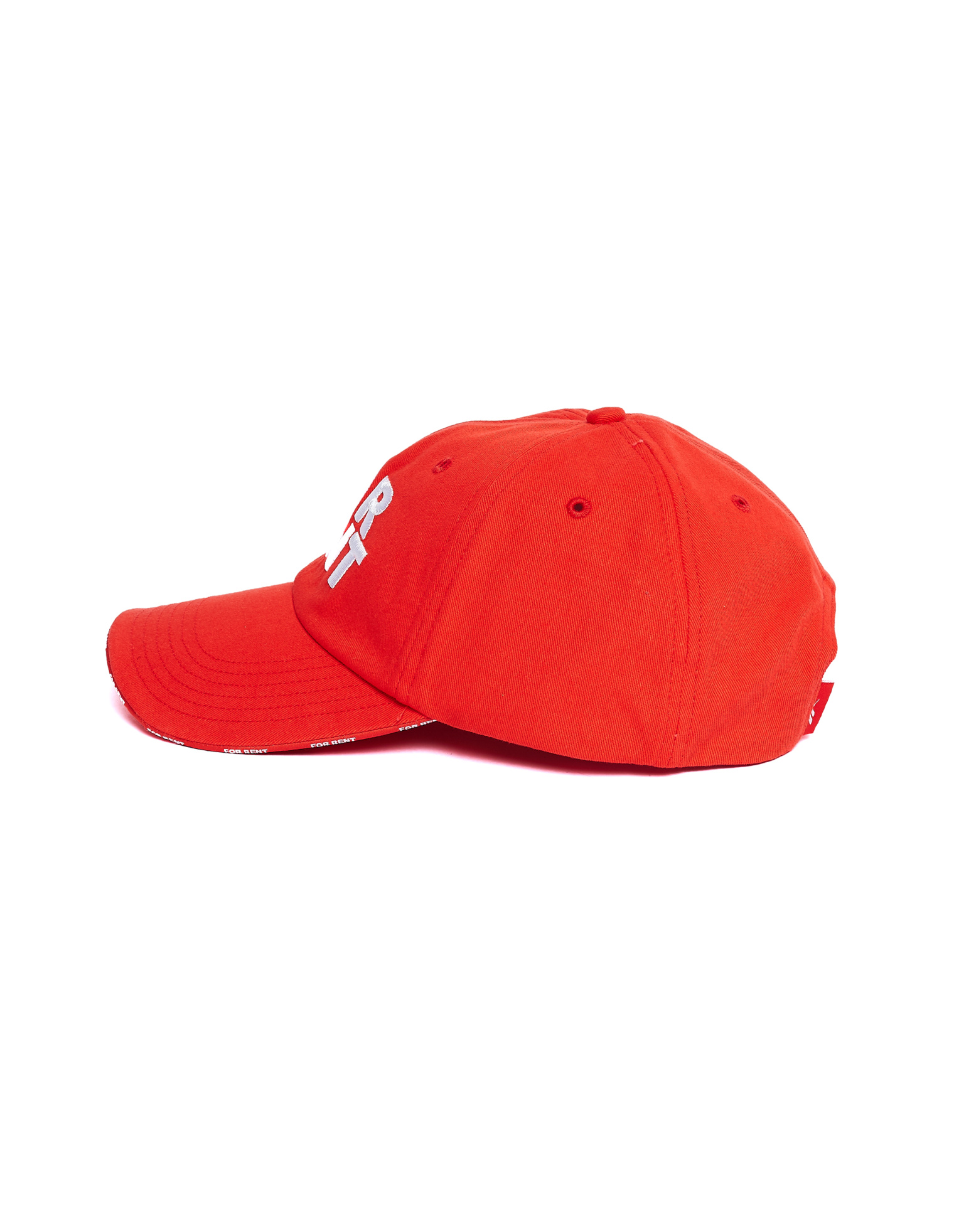VETEMENTS Red For Rent Embroidered Cap