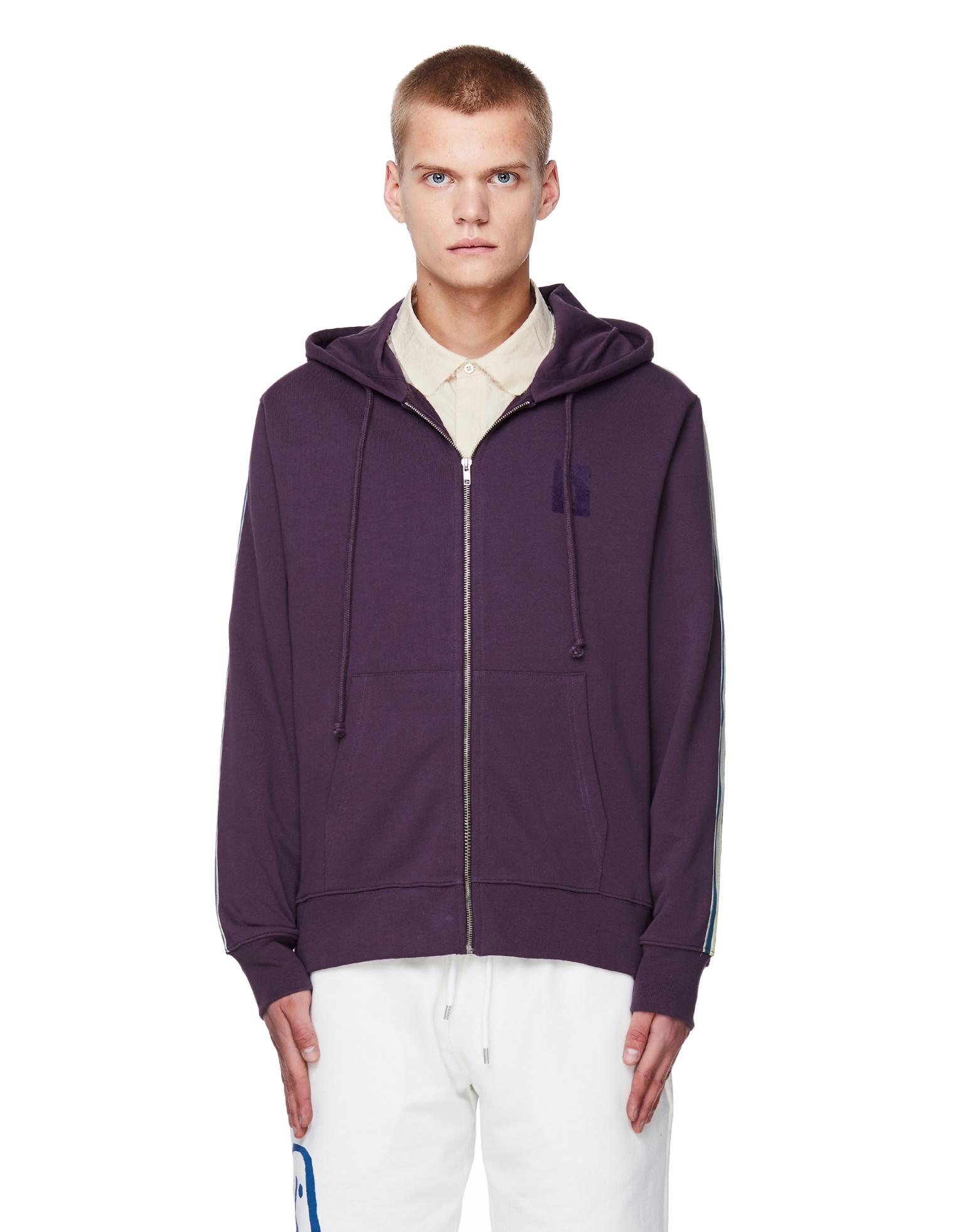 Pigalle Purple Cotton Zip-Up Hoodie