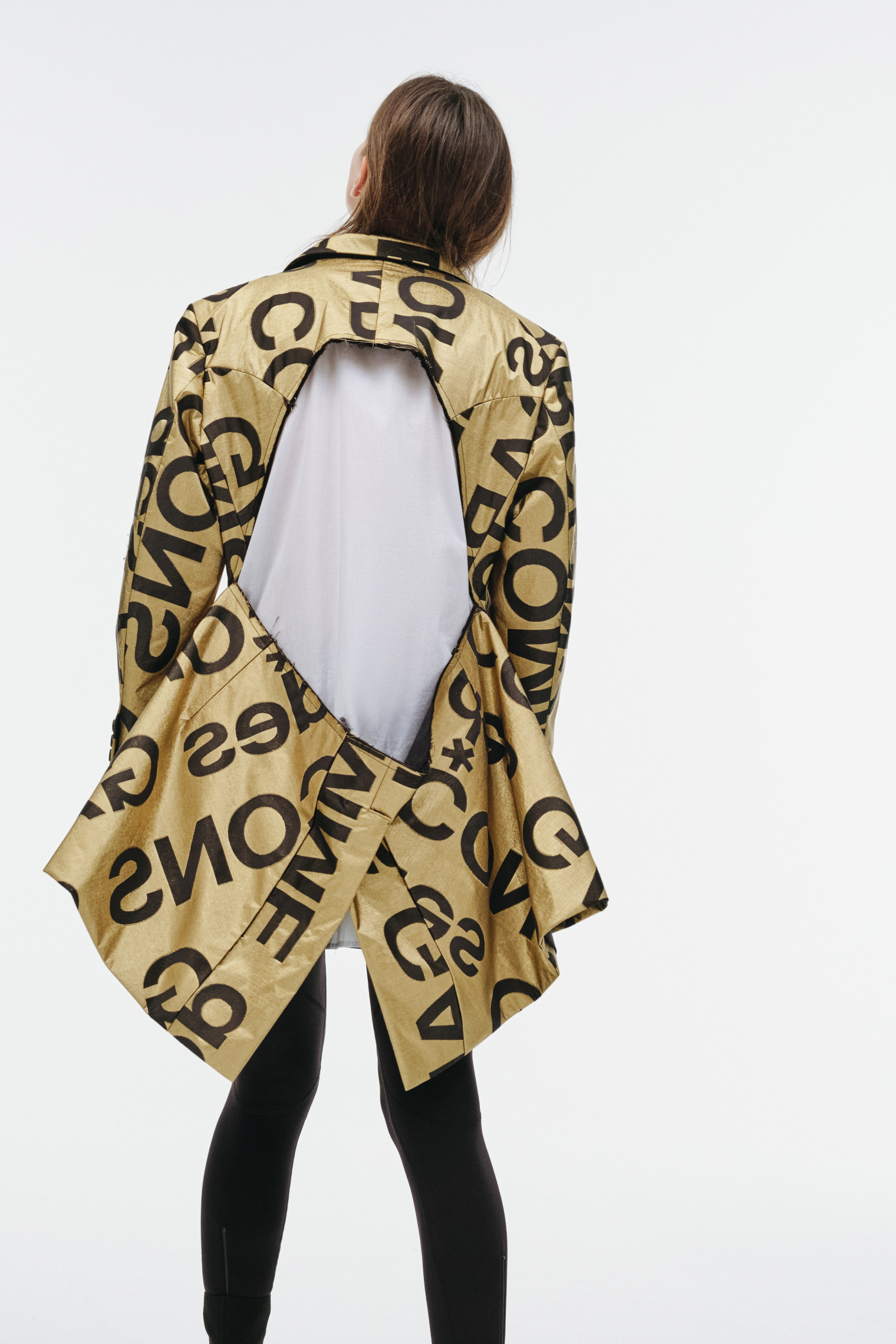 Comme des Garcons Golden Jacquard Logo Jacket