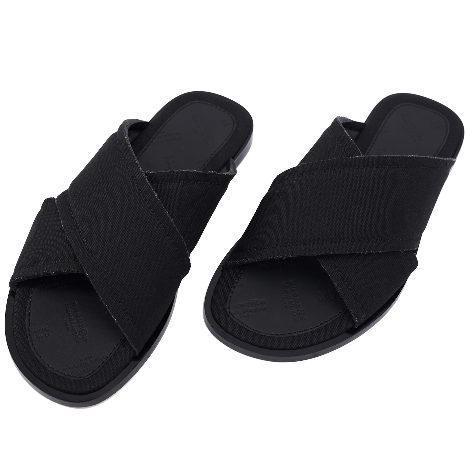 Maison Margiela Black Canvas Sandals