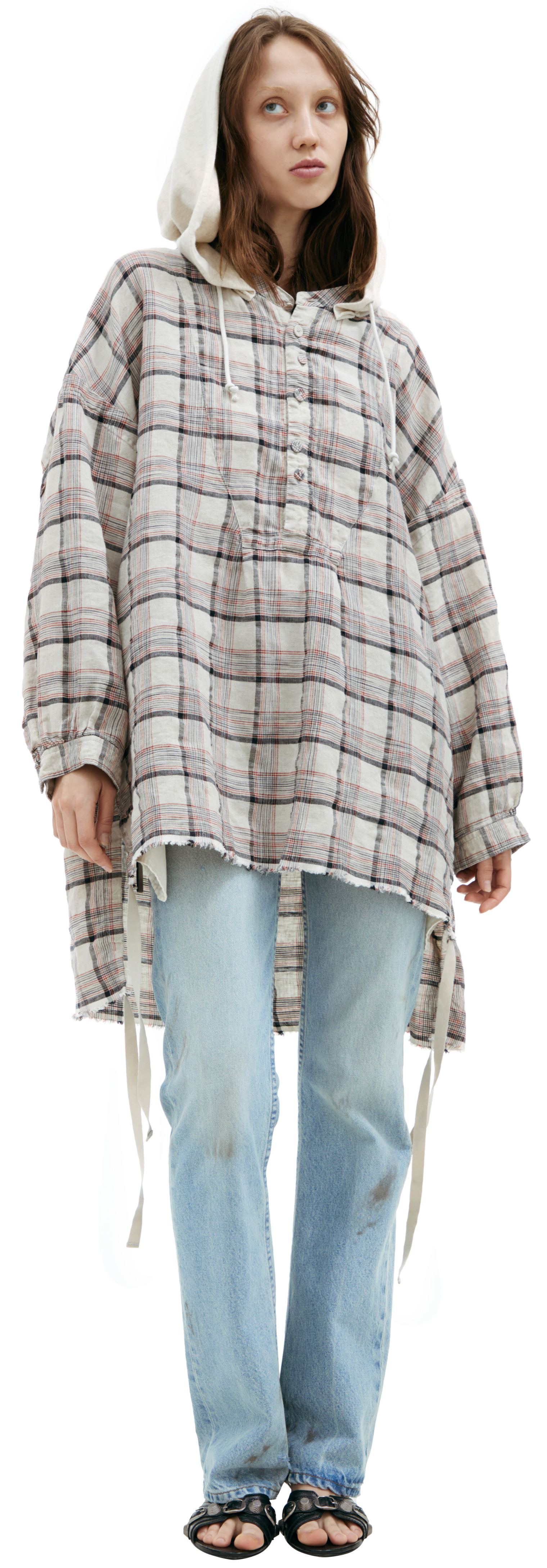 Undercover Checkered shirt with hood