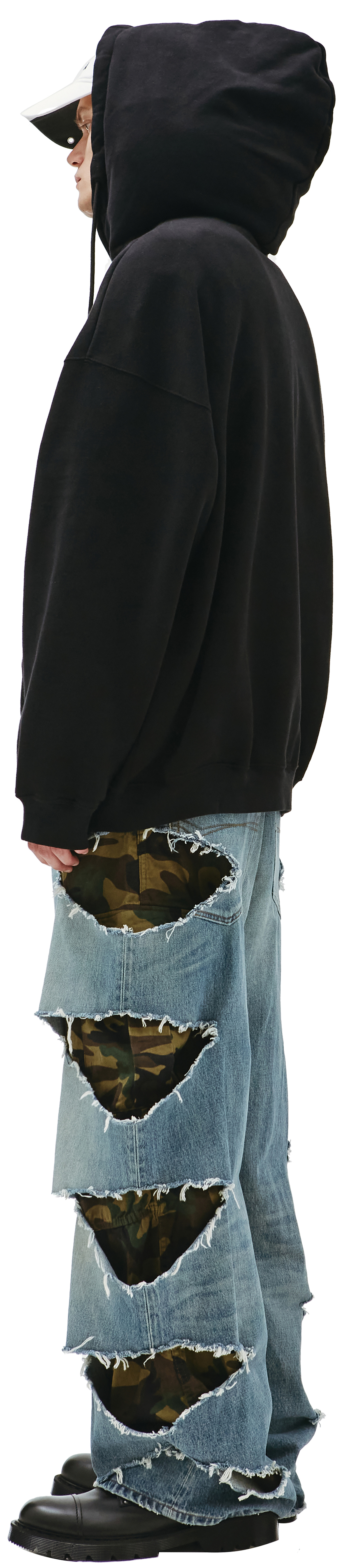 Balenciaga Black hoodie with inflatable at hood