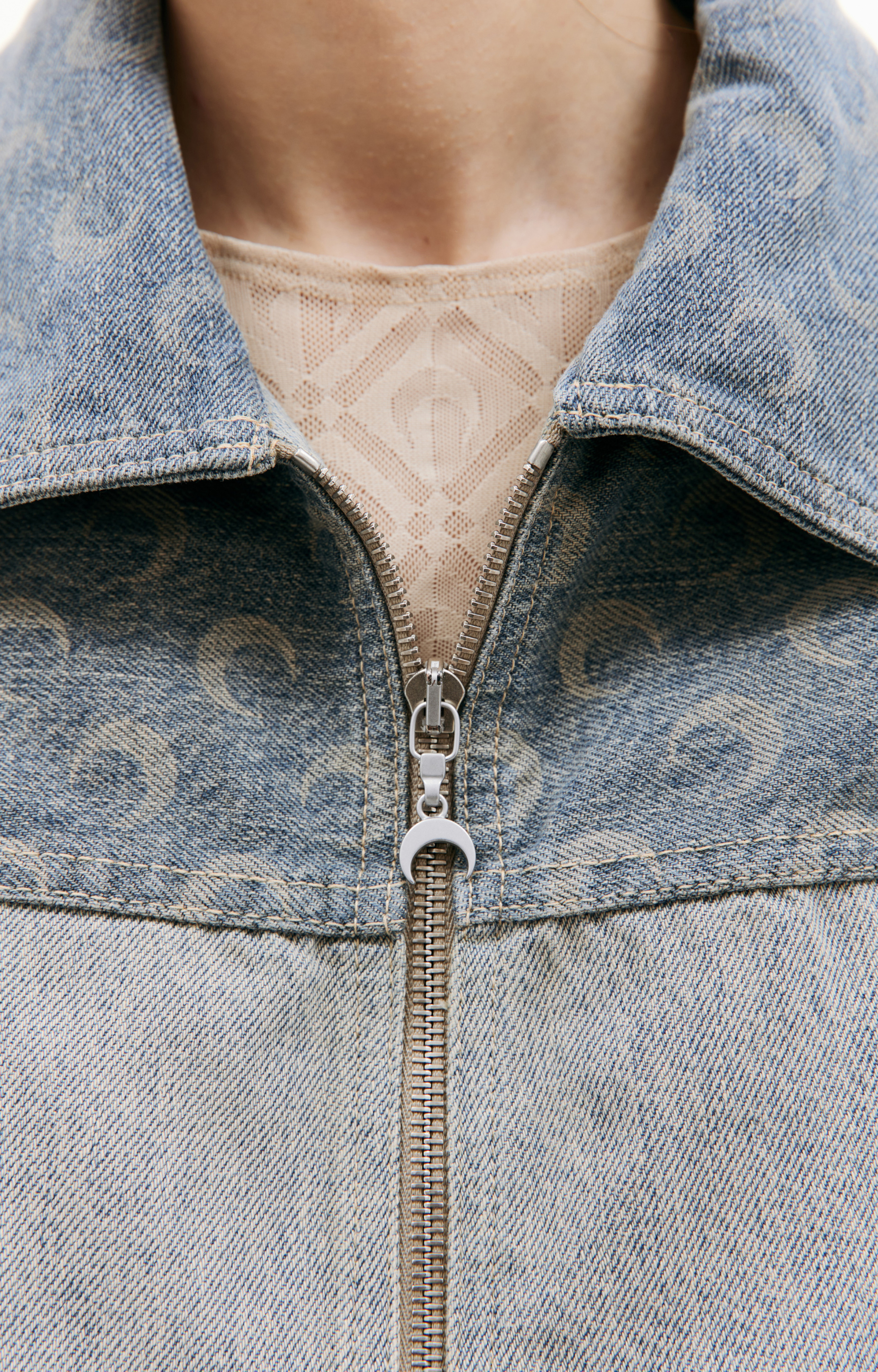 MARINE SERRE Fading denim jacket