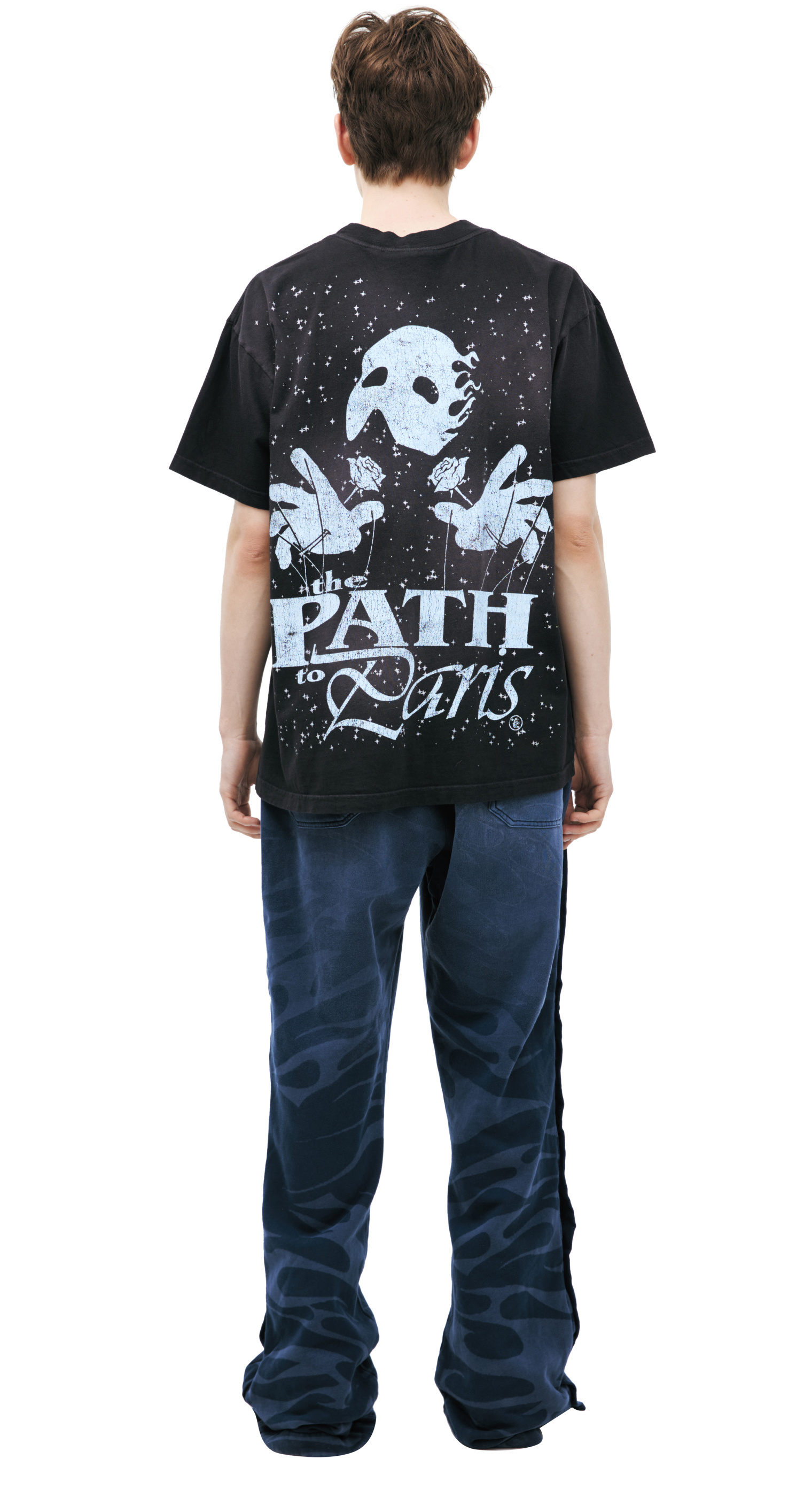 Buy Hellstar men black cotton print t-shirt for $360 online on