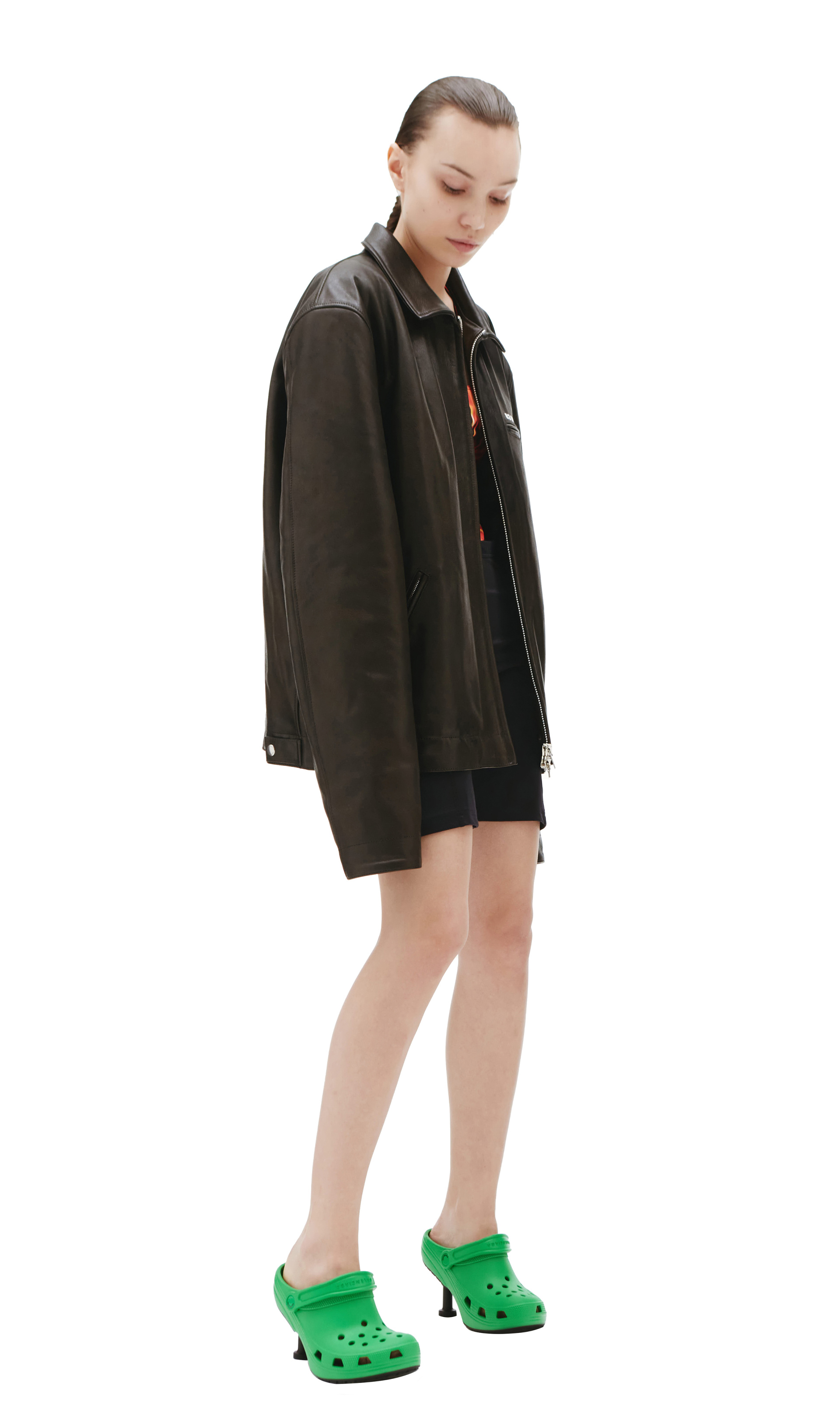 VTMNTS Barcode Leather Jacket