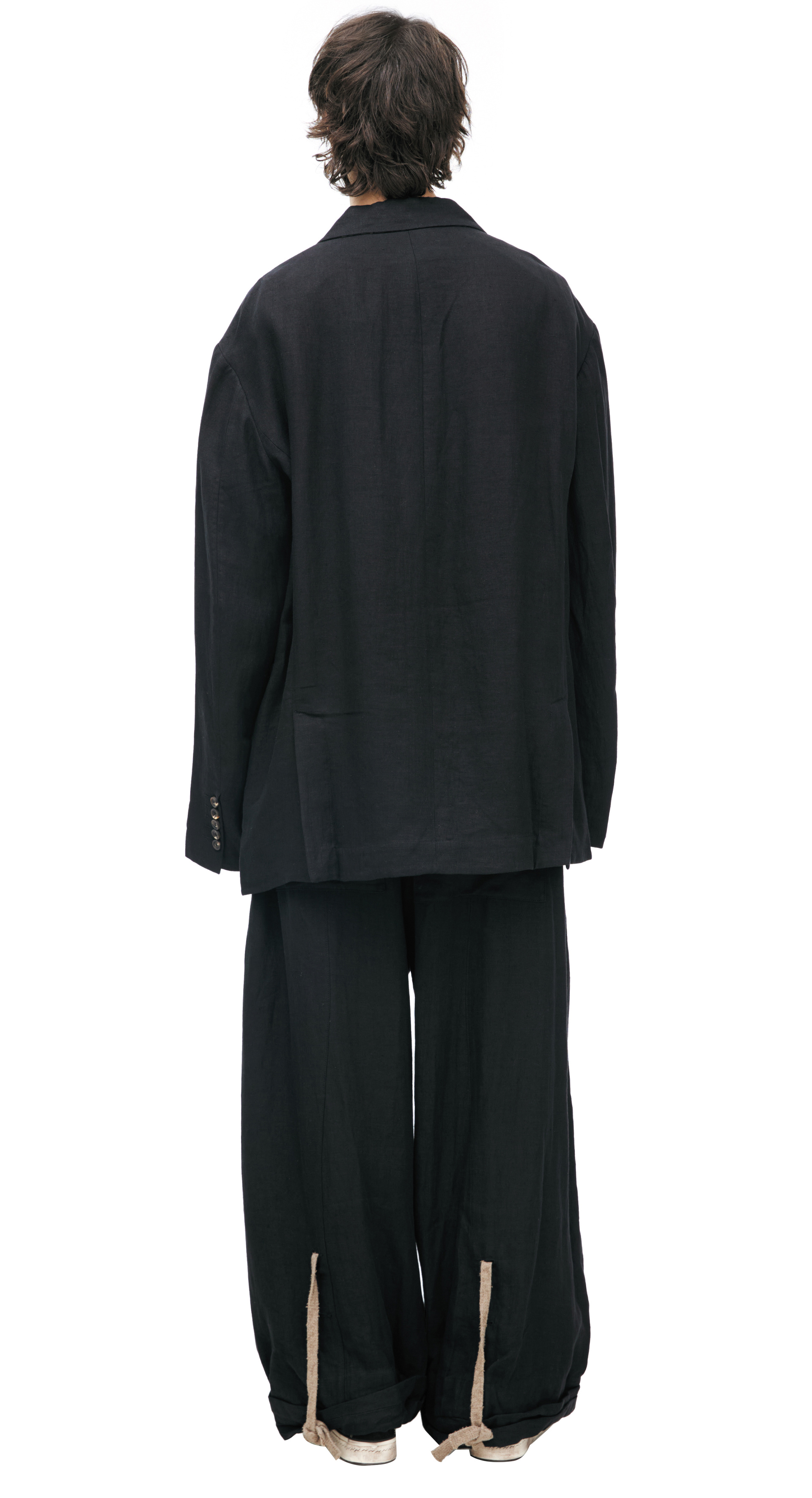 Ziggy Chen Black linen jacket
