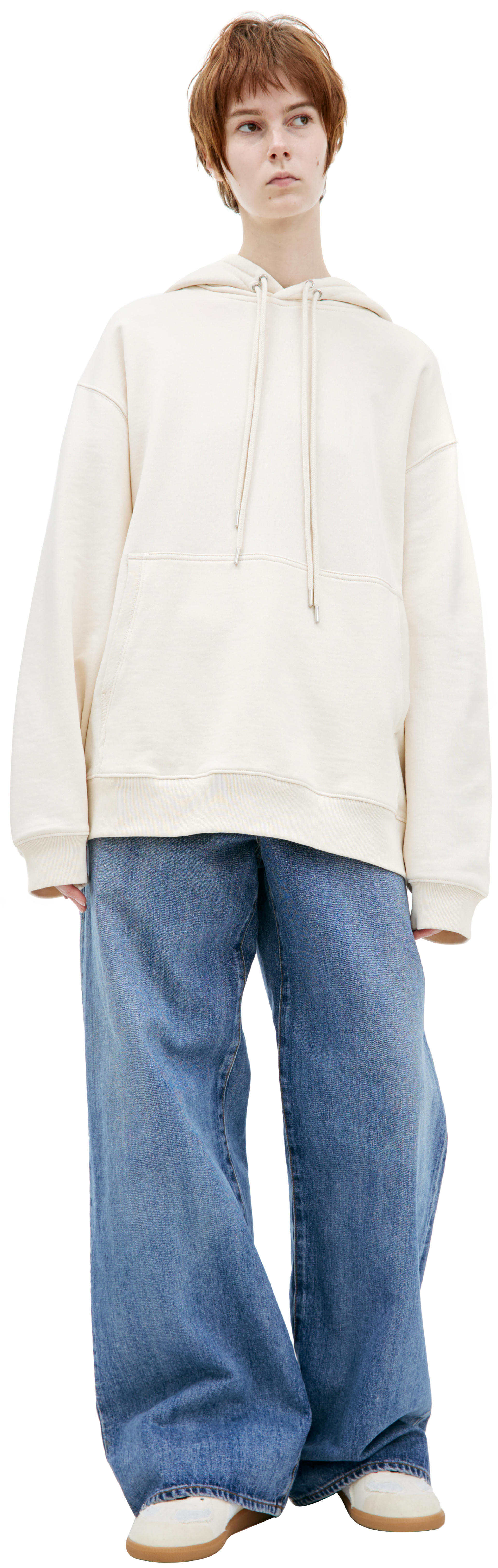 Dries Van Noten White cotton hoodie
