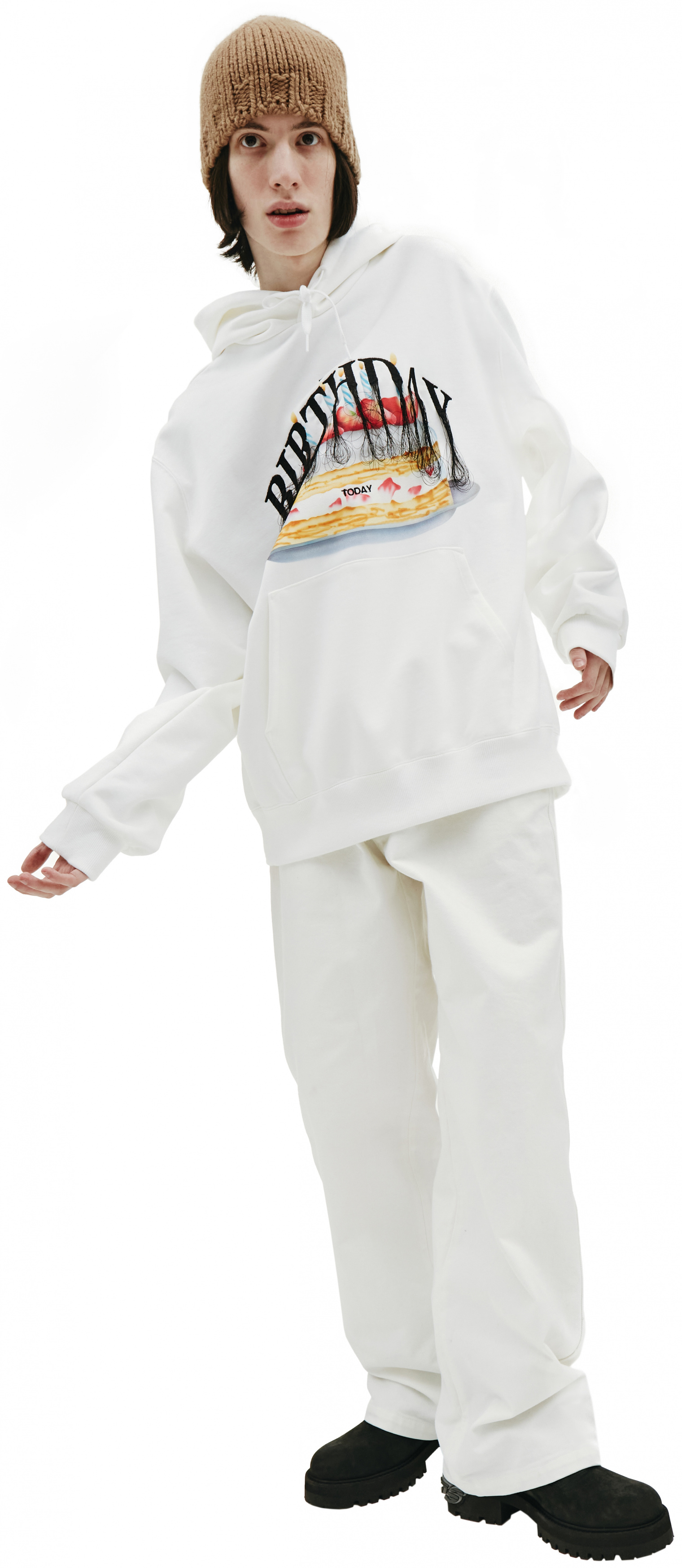 Doublet White Embroidered Birthday Hoodie