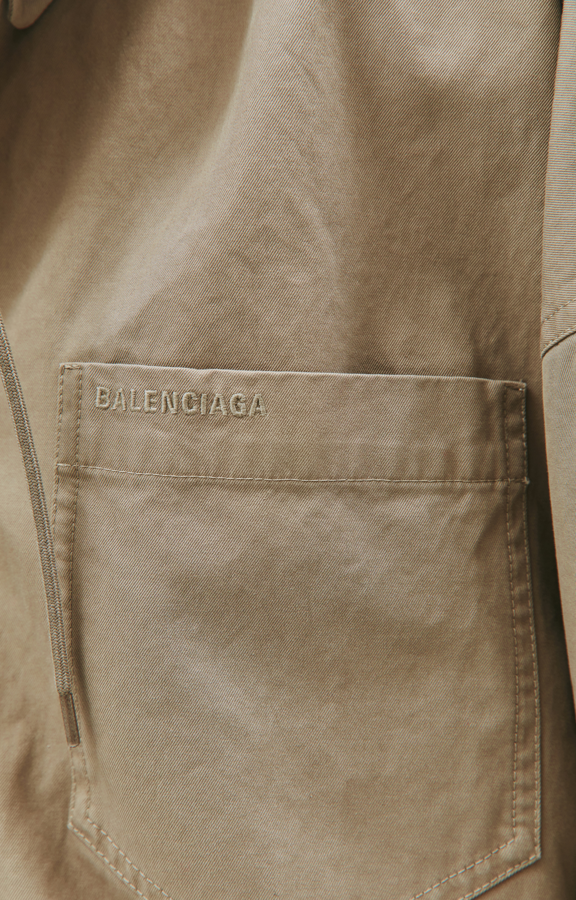 Balenciaga Hooded Parka Jacket in Beige