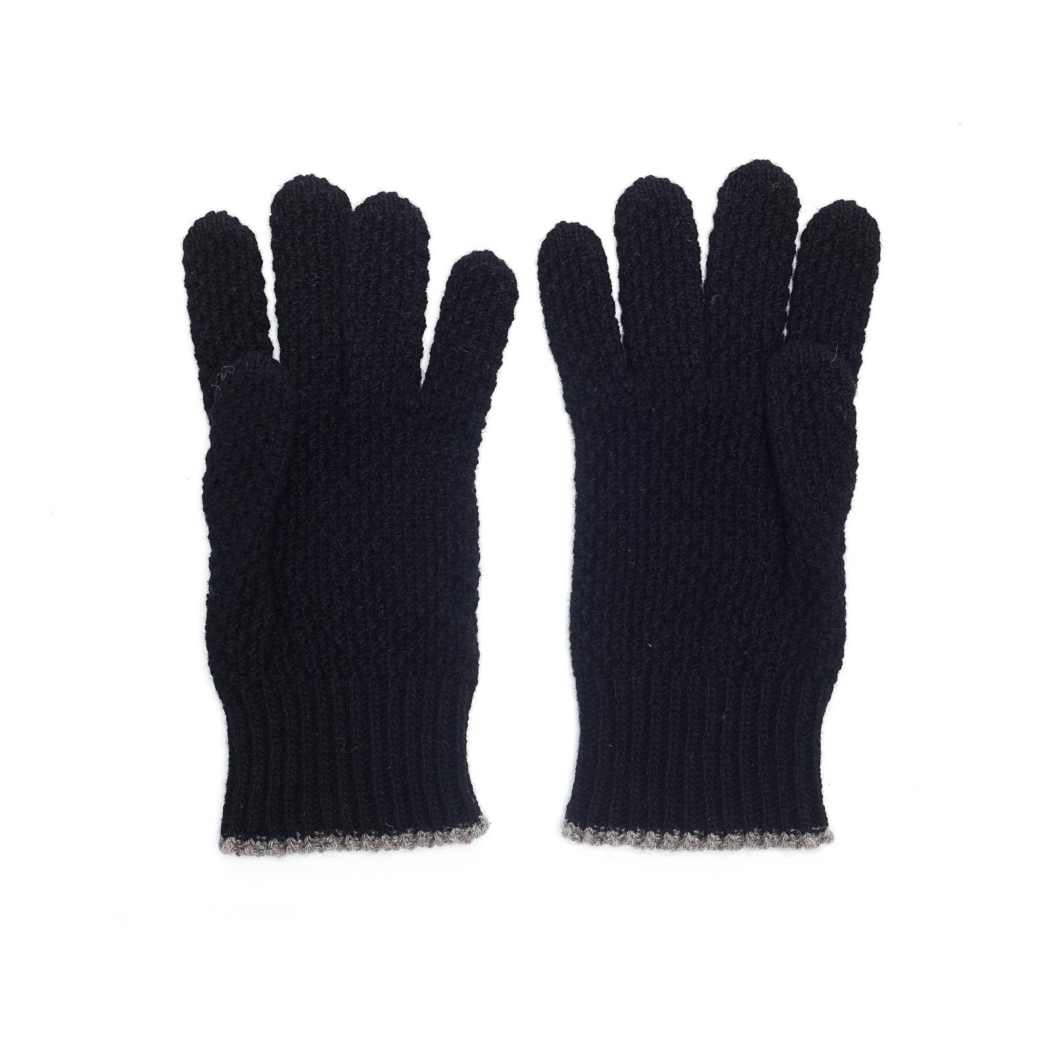 Y\'s Black Wool Embroidered Gloves