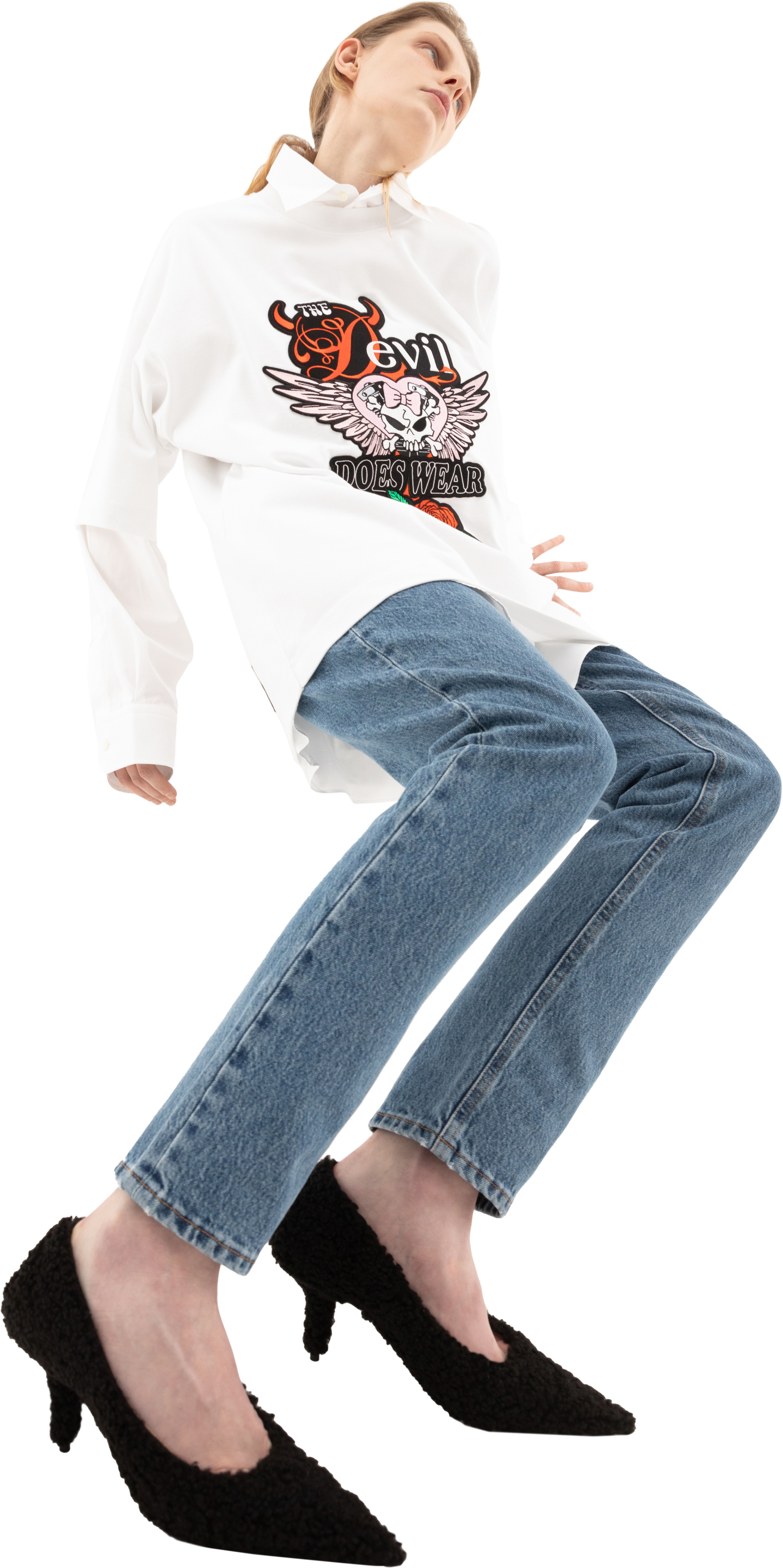 VETEMENTS The Devil T-shirt in white