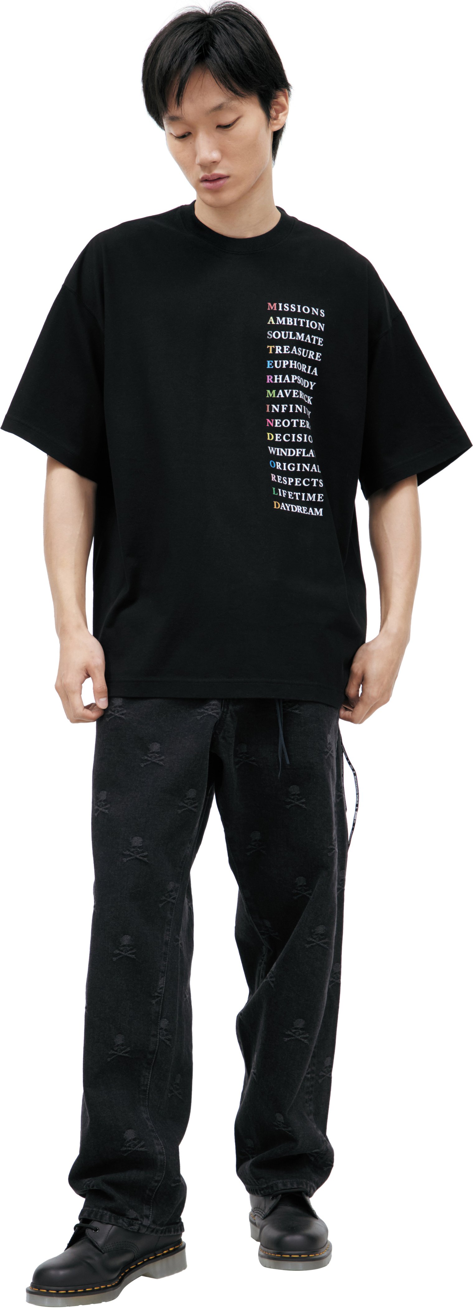 Mastermind WORLD Black print T-shirt