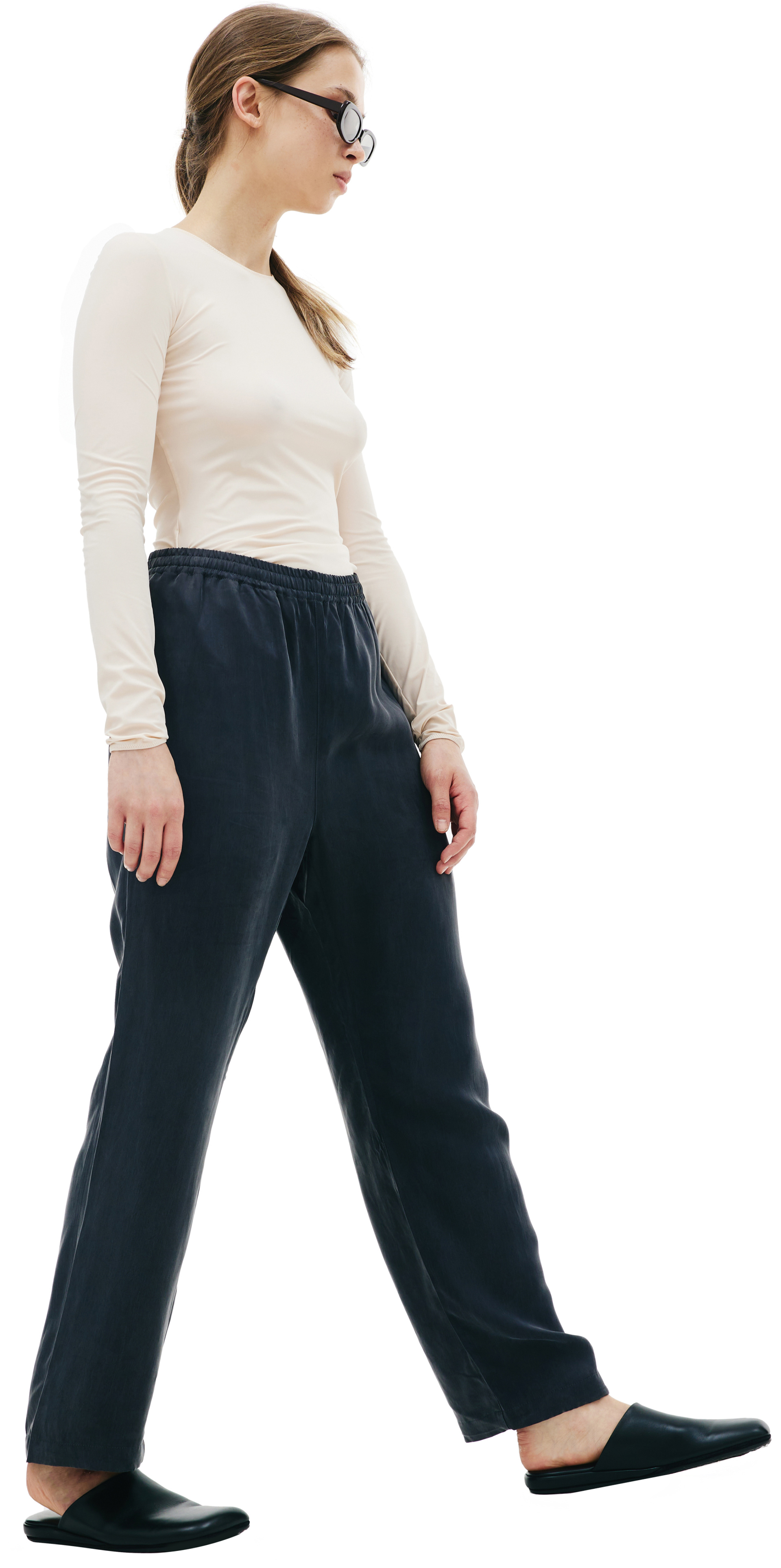 KIMMY Dark grey straight trousers