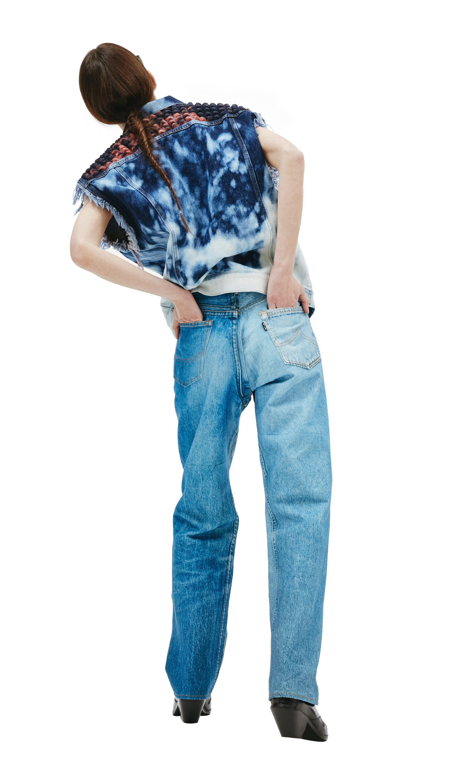 Doublet Recycle punk denim vest