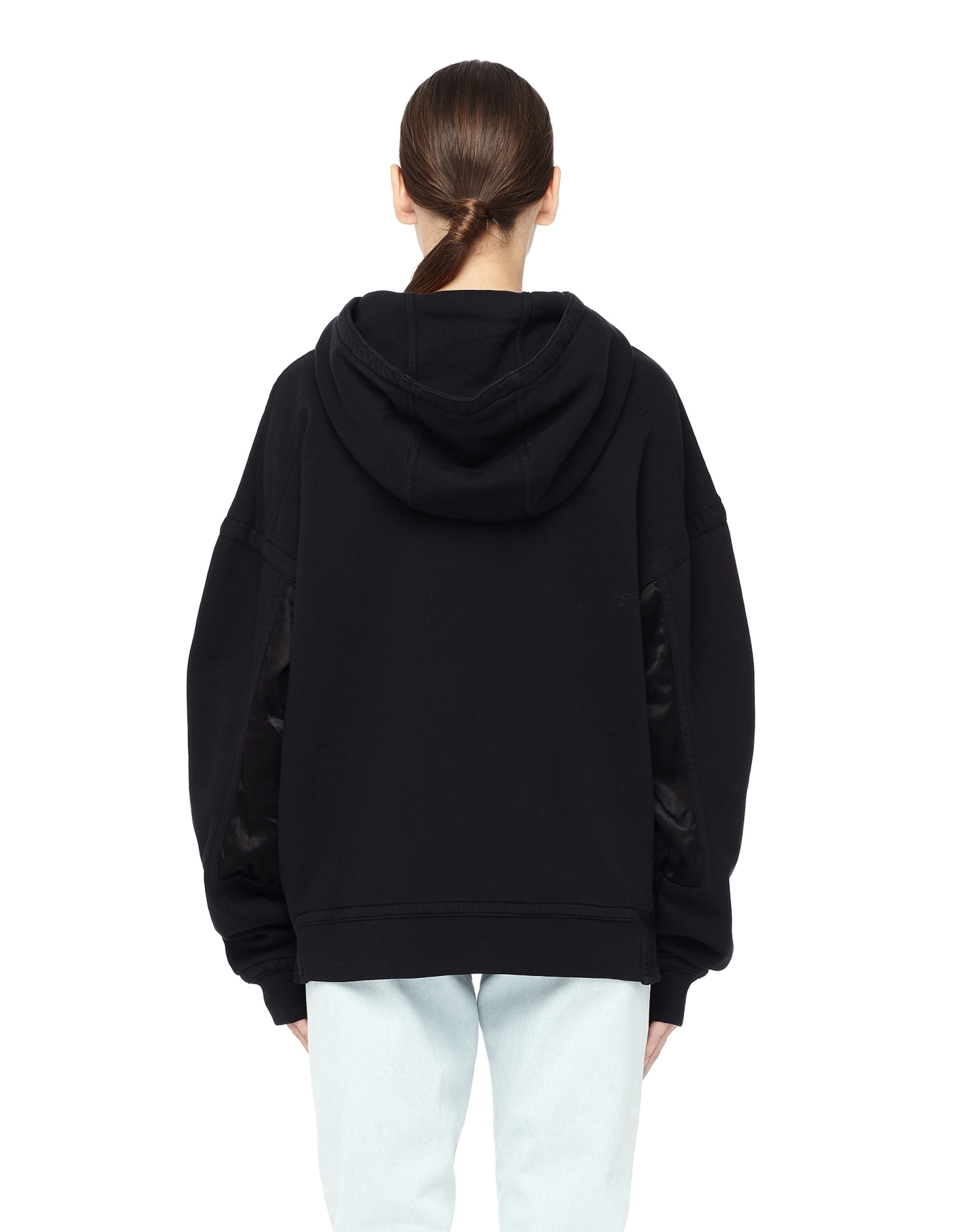 Haider Ackermann Худи со вставками из атласа