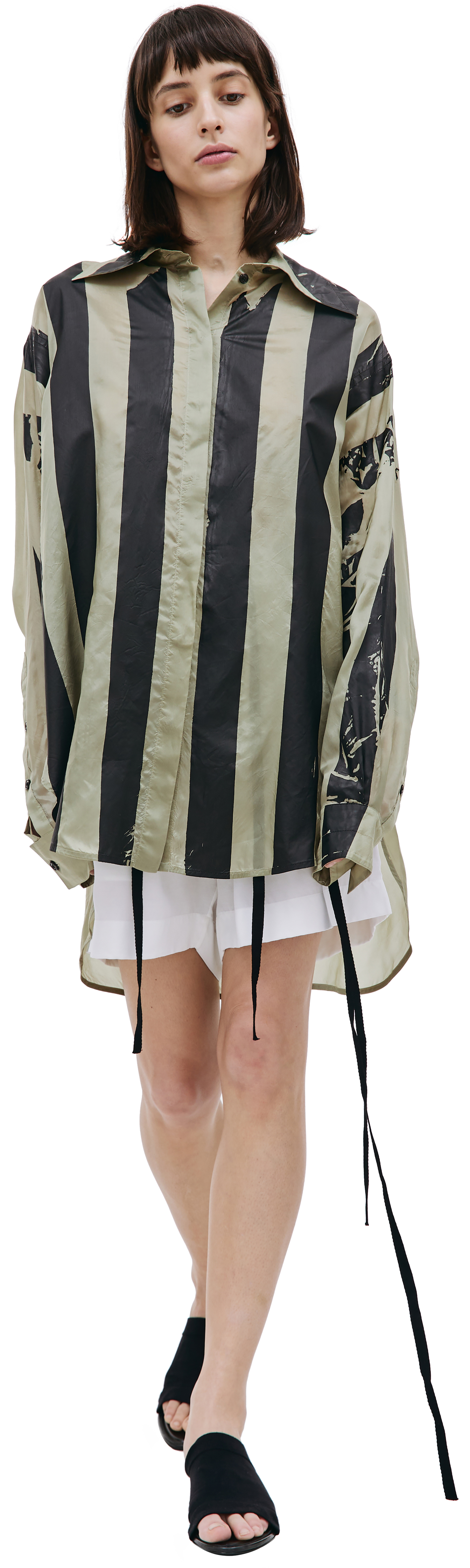 QUIRA Green printed shirt