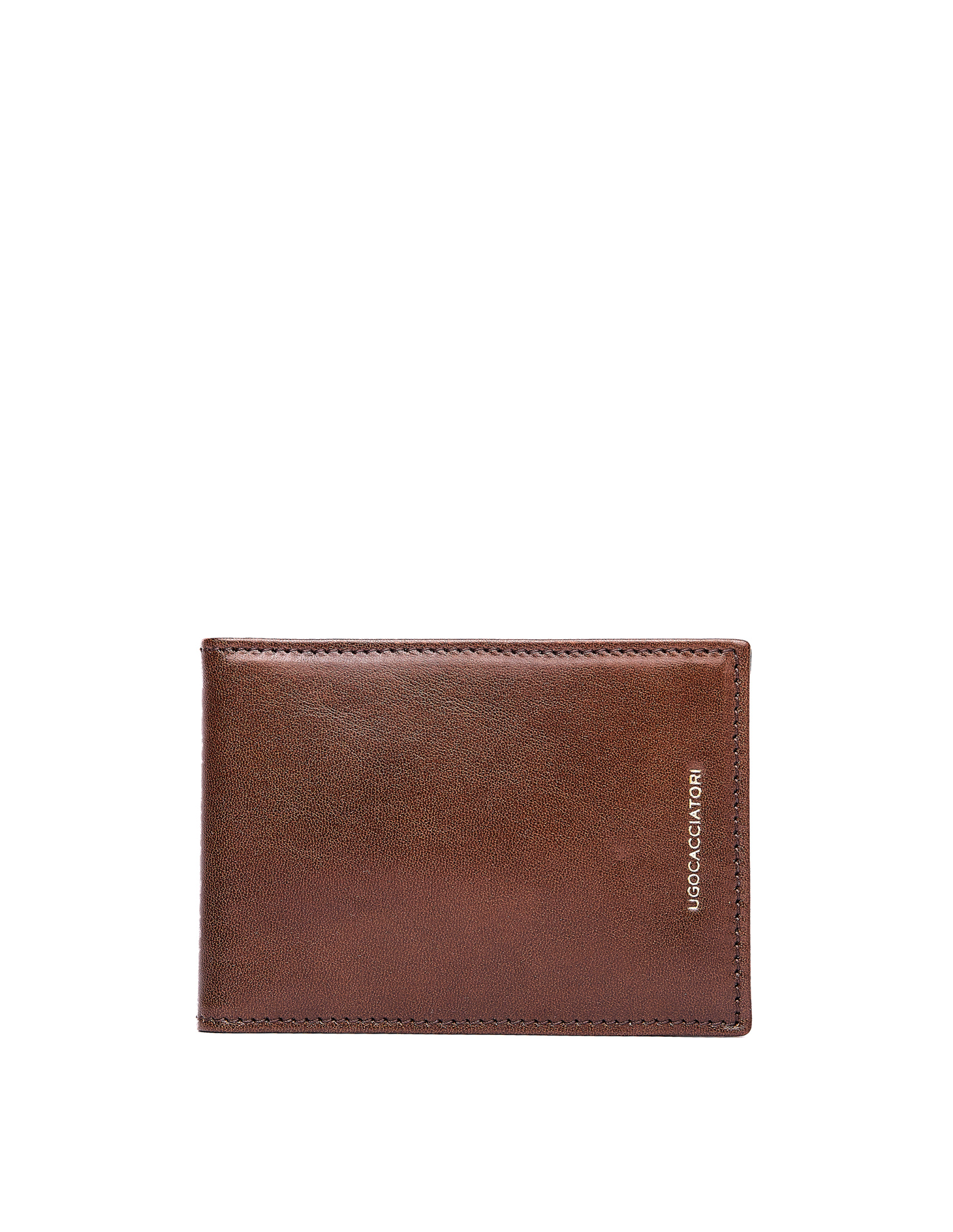 Ugo Cacciatori Brown Leather Buttons Cardholder