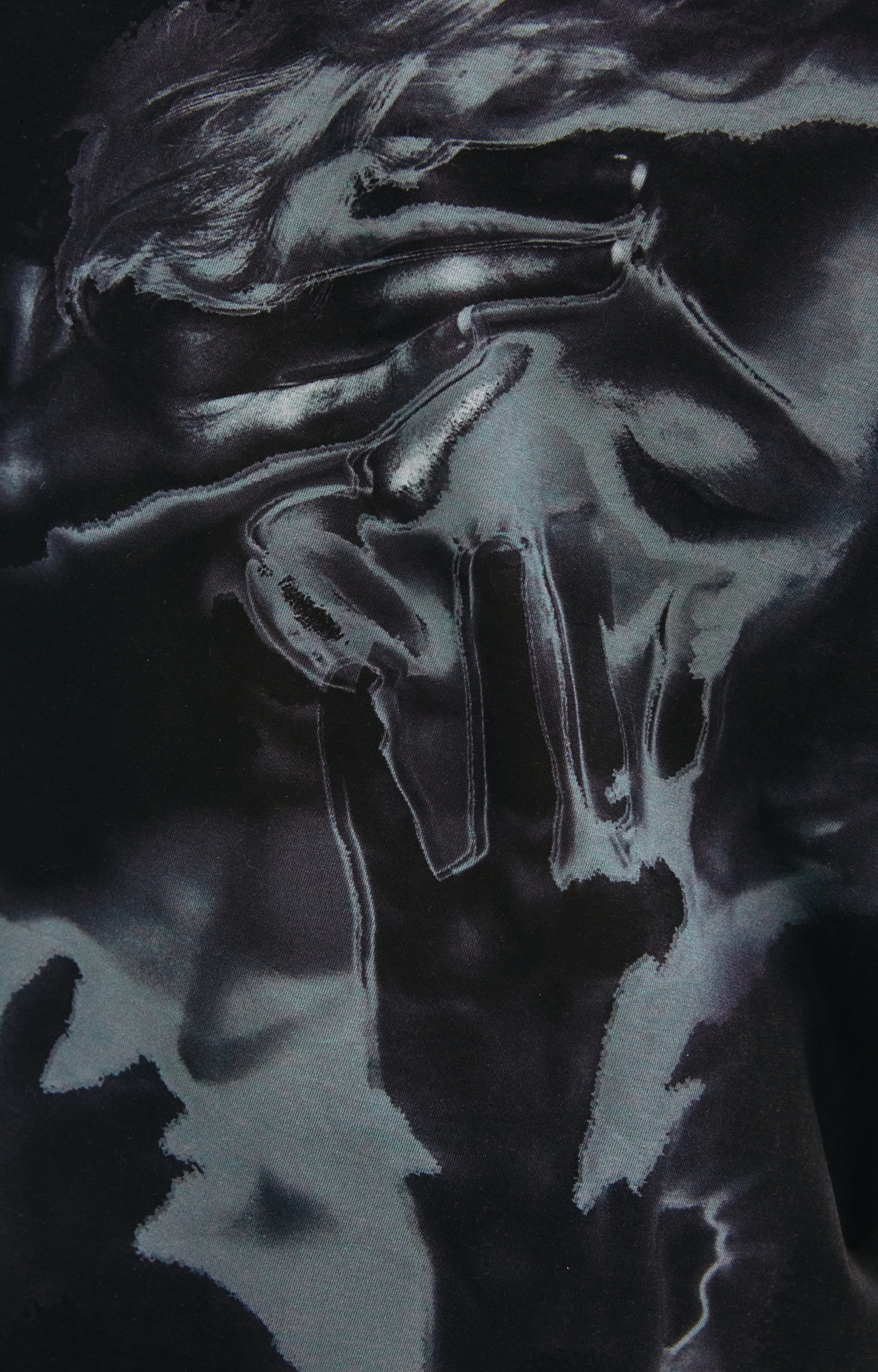 Yohji Yamamoto Черная футболка с эскизным принтом