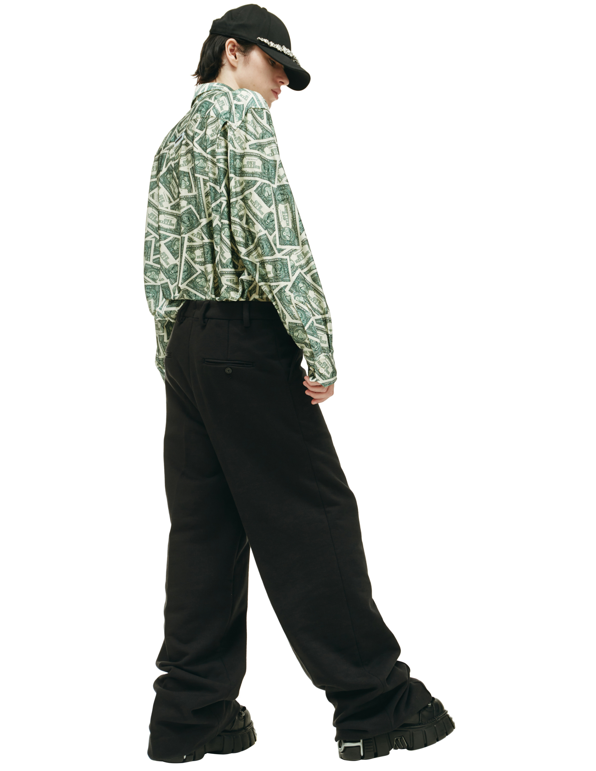 VETEMENTS Black straight-leg trousers