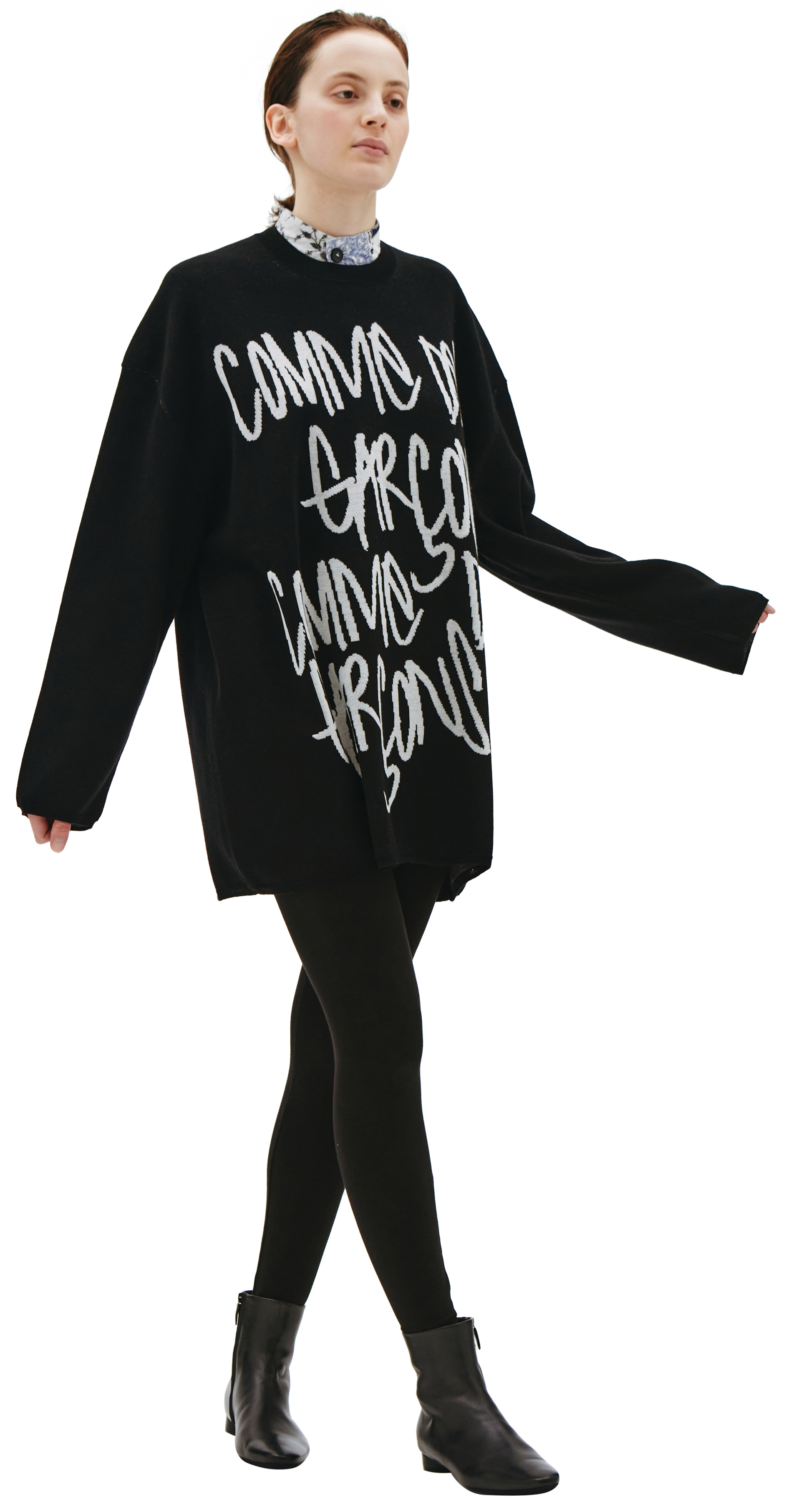 Comme des Garcons Logo Wool Sweater