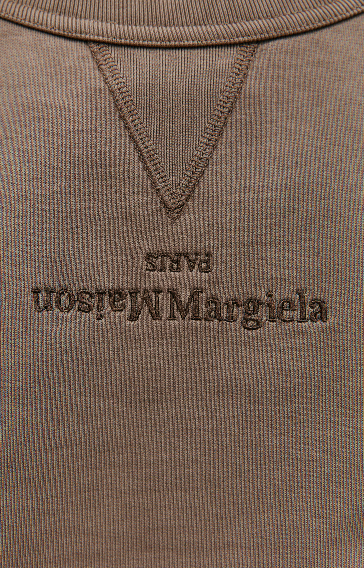 Maison Margiela Хлопковый свитшот с вышивкой логотипа