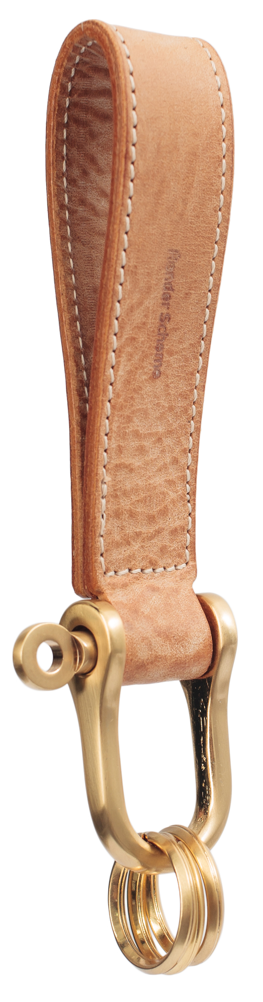 Hender Scheme Beige Leather Keyring