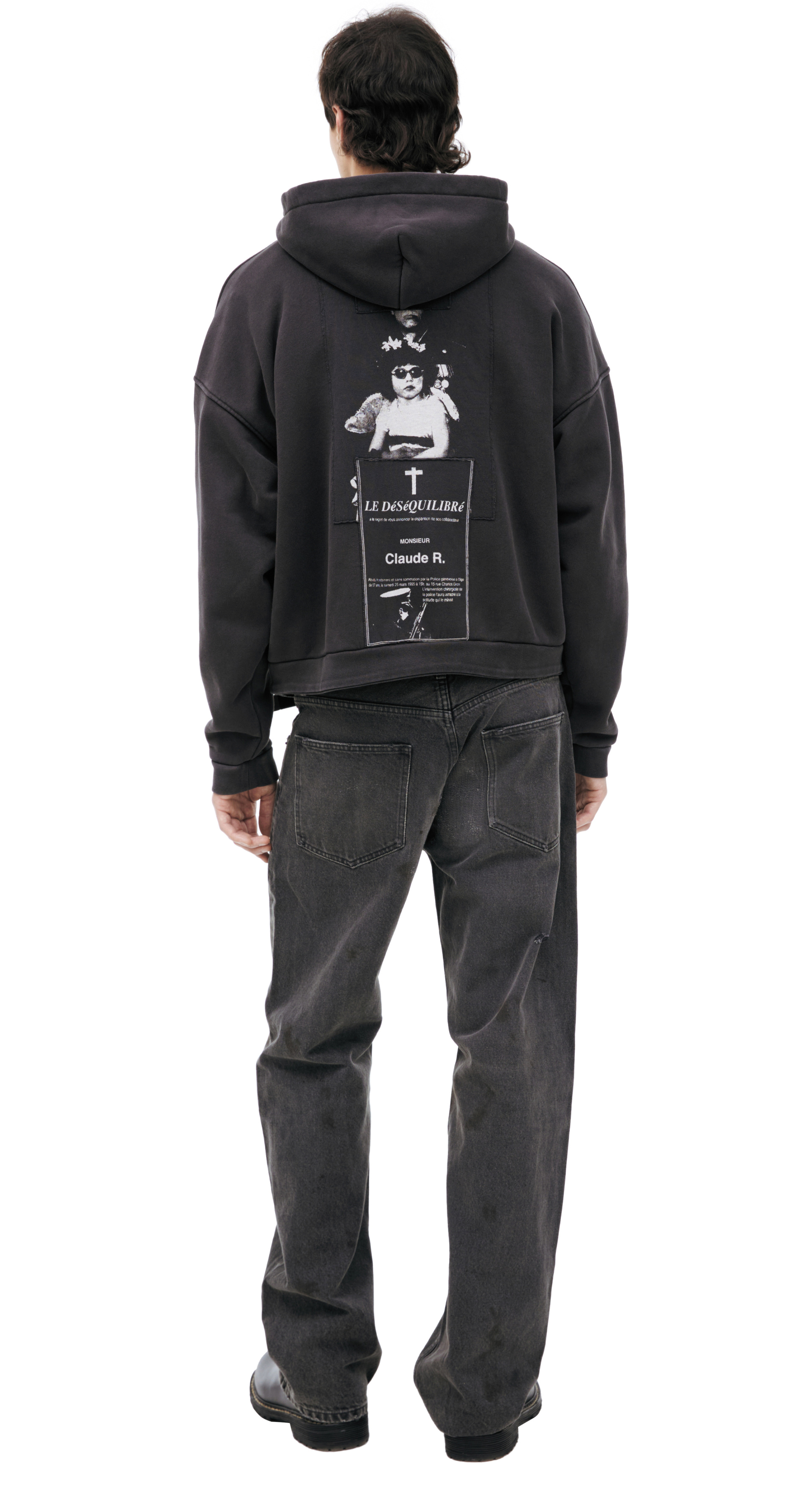 Enfants Riches Déprimés Russian Chorus Zip Hoodie Faded Black