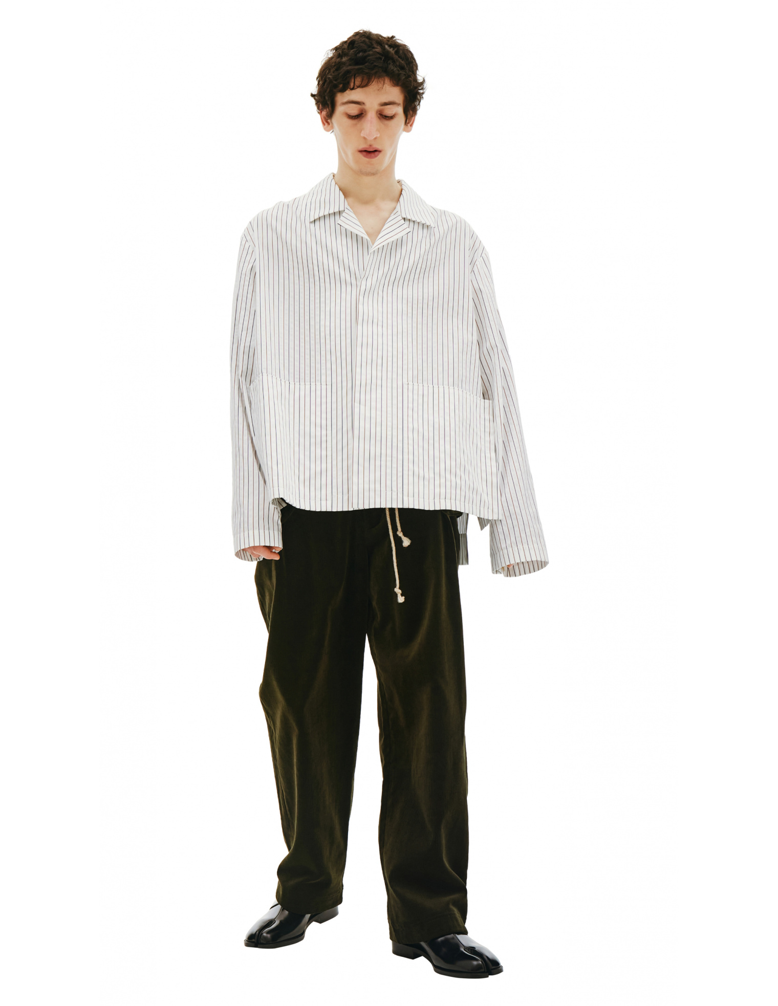 Maison Margiela Red & Blue Striped Cotton Jacket