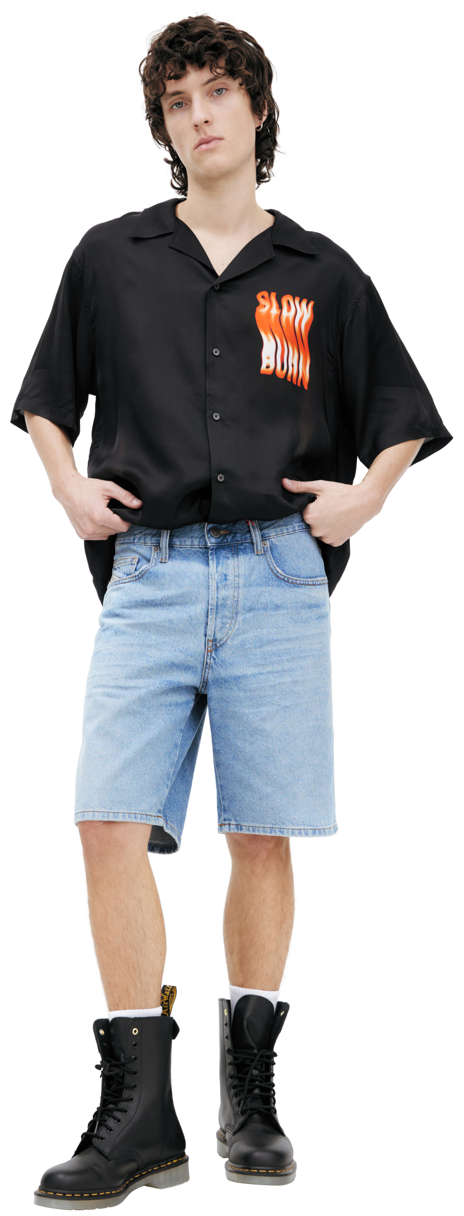 Diesel Denim shorts with patch
